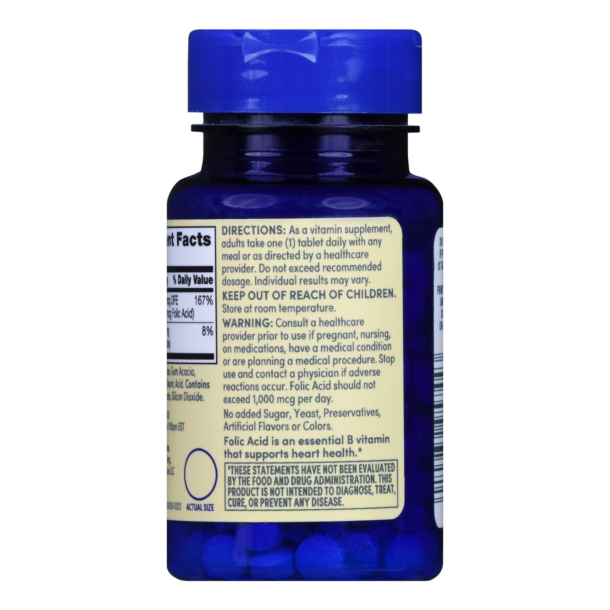 Foster & Thrive™ 400 mcg Folic Acid Tablets 01093995744
