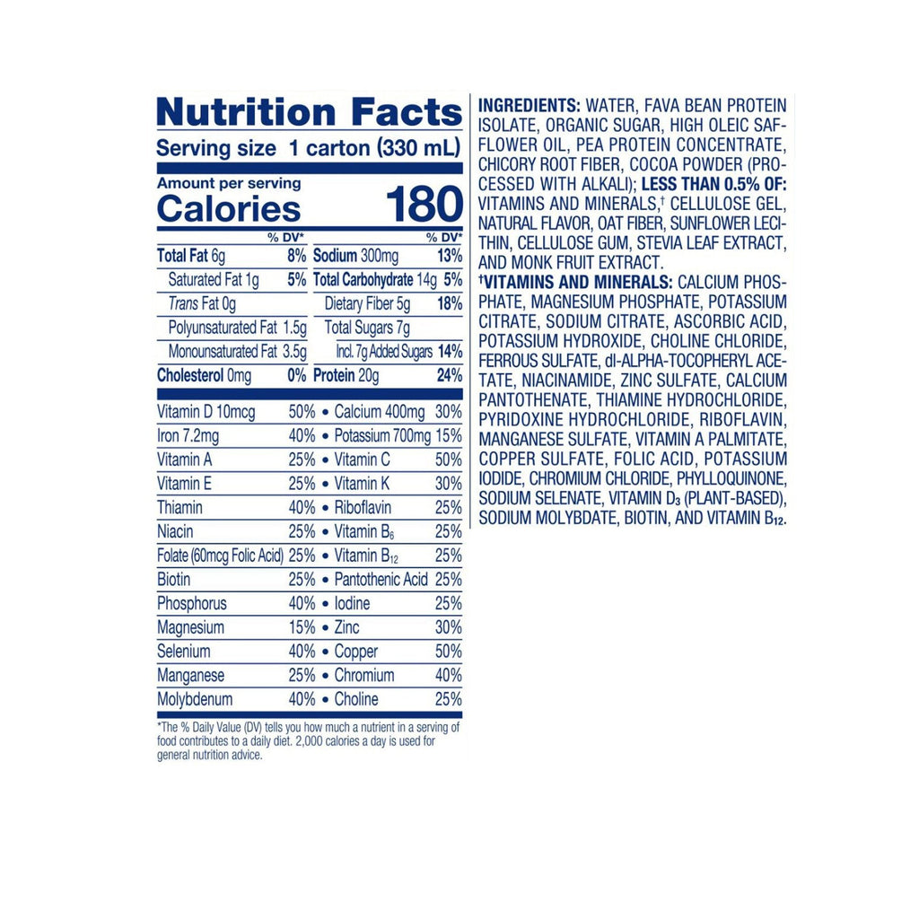 Ensure® Plant Based Protein Nutrition Shake, Chocolate, 11-ounce carton 67453