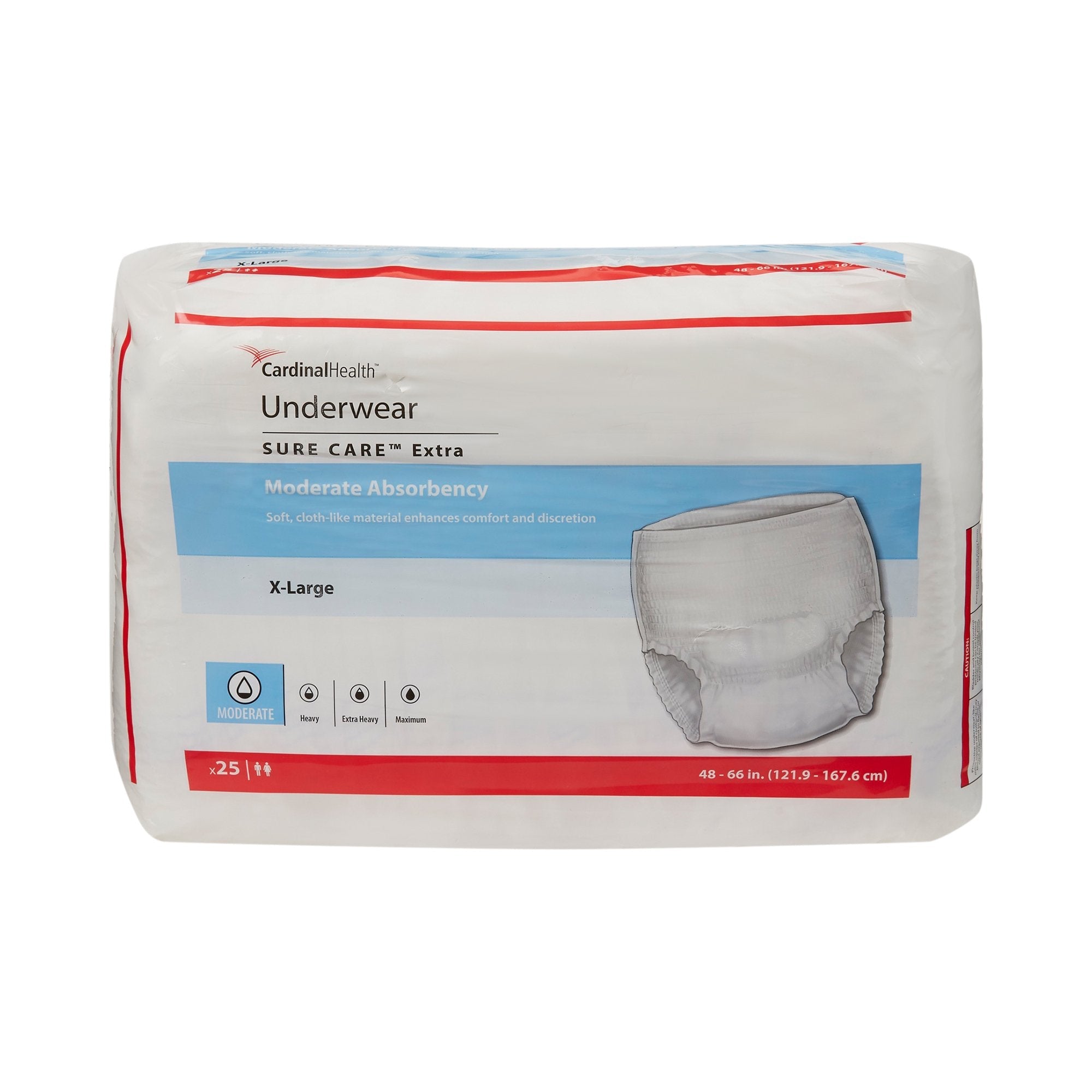 Sure Care™ Extra Moderate Absorbency Incontinence Underwear, X-Large 1850R