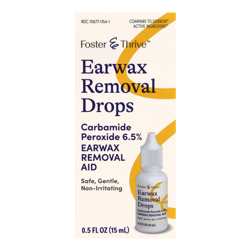 Foster & Thrive™ Earwax Removal Drops Carbamide Peroxide 6.5%, 0.5 Ounce 70677115401