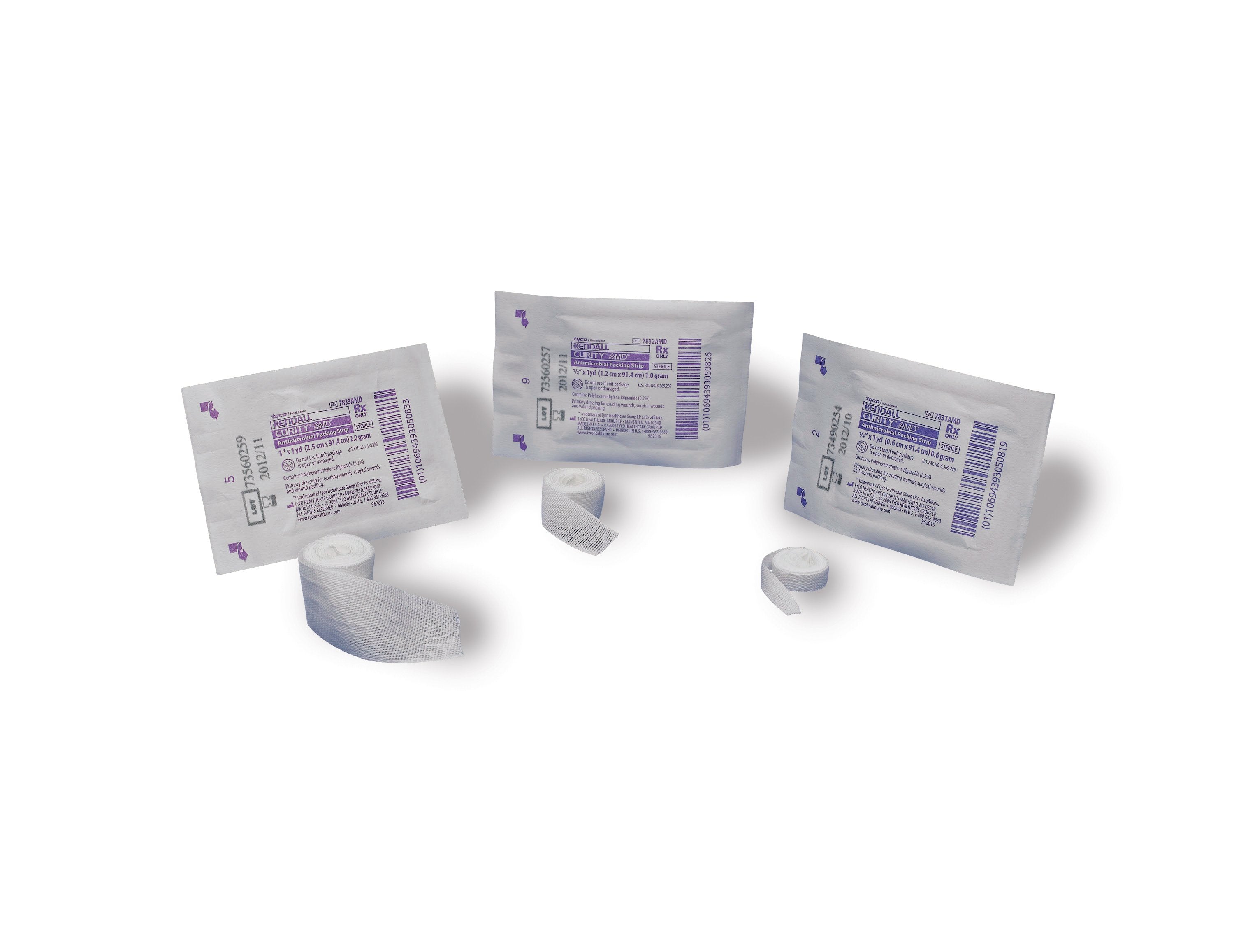 Curity™ AMD™ PHMB Wound Packing Strip, 1 Inch x 1 Yard 7833AMD