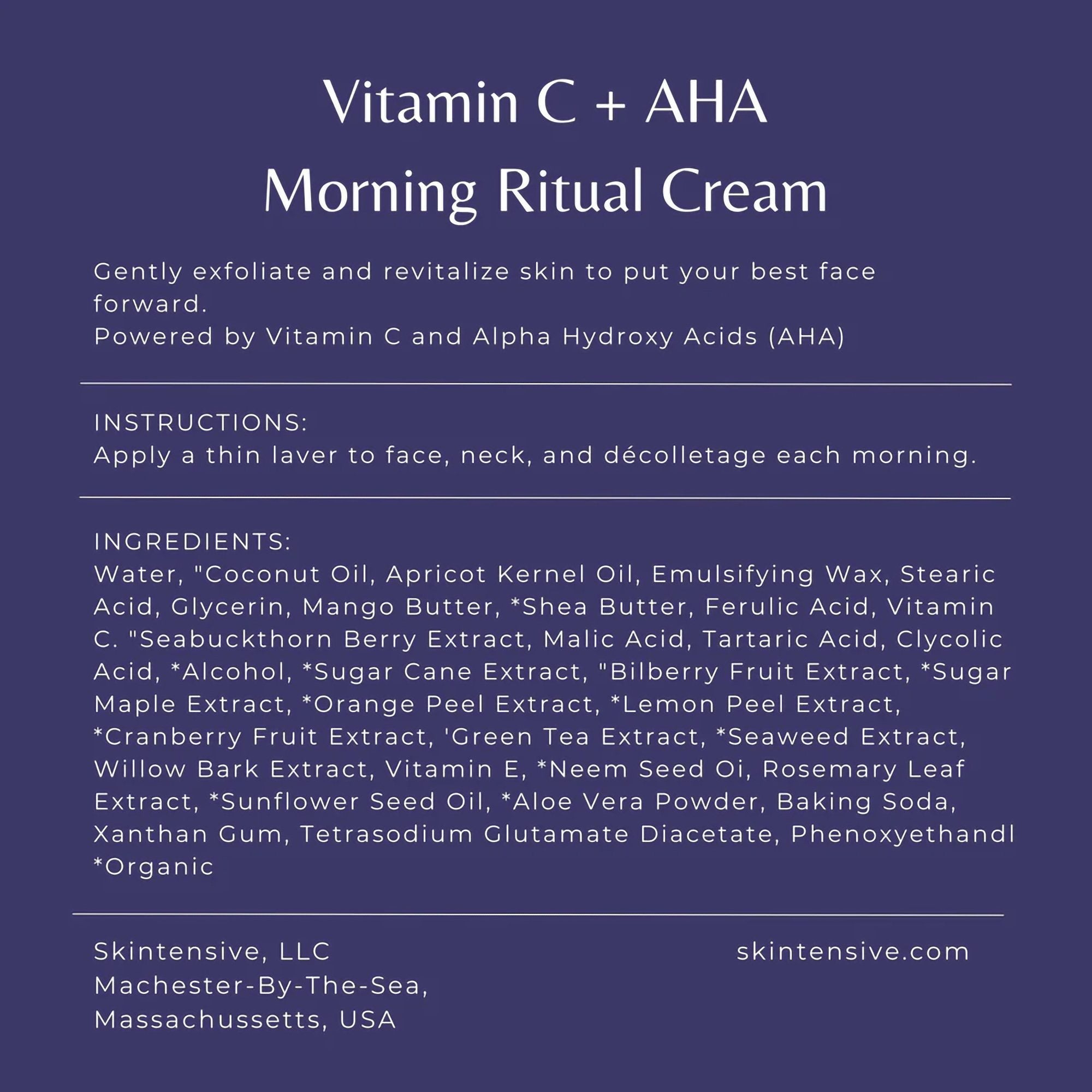 Skintensive® Vitamin C + AHA Morning Ritual Cream SK-0008