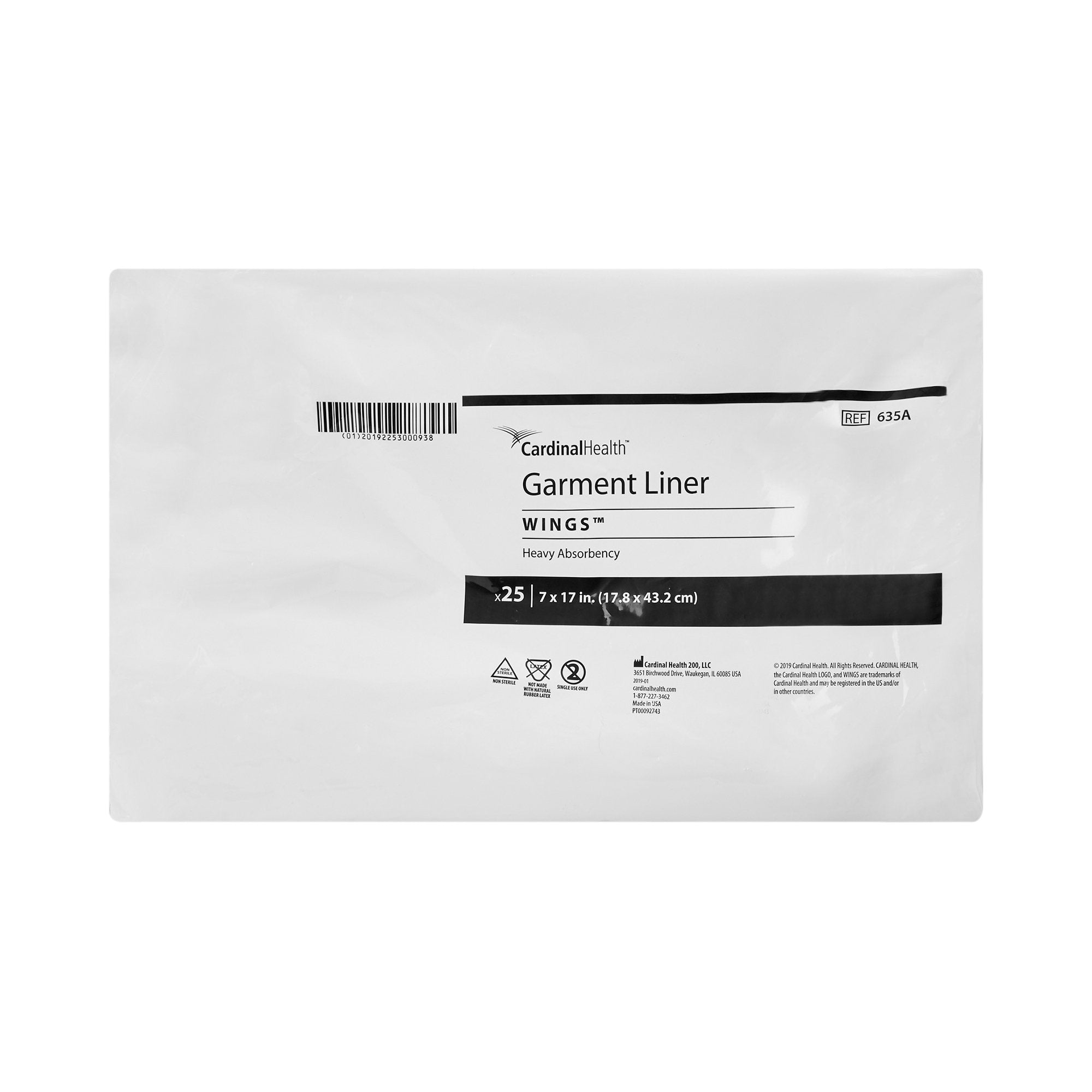 Simplicity Incontinence Liner, Polymer Core, One Size Fits Most Adults, Unisex 635A