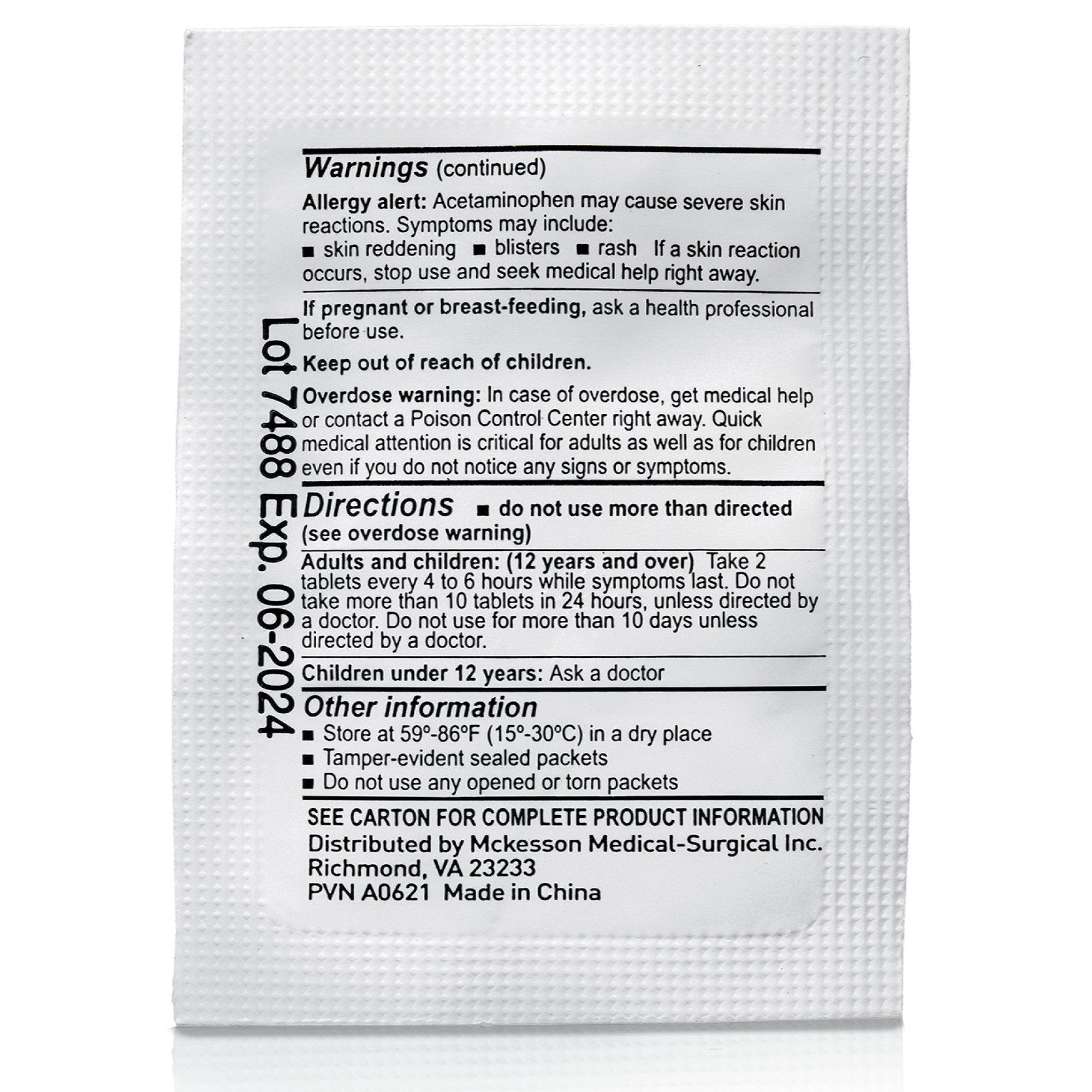 McKesson Acetaminophen Pain Relief 82467