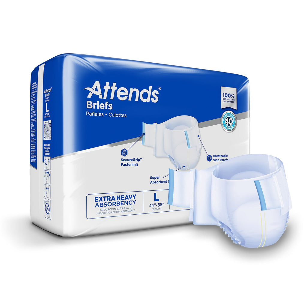 Attends® Extra Heavy Absorbency Briefs, Large DDP30100