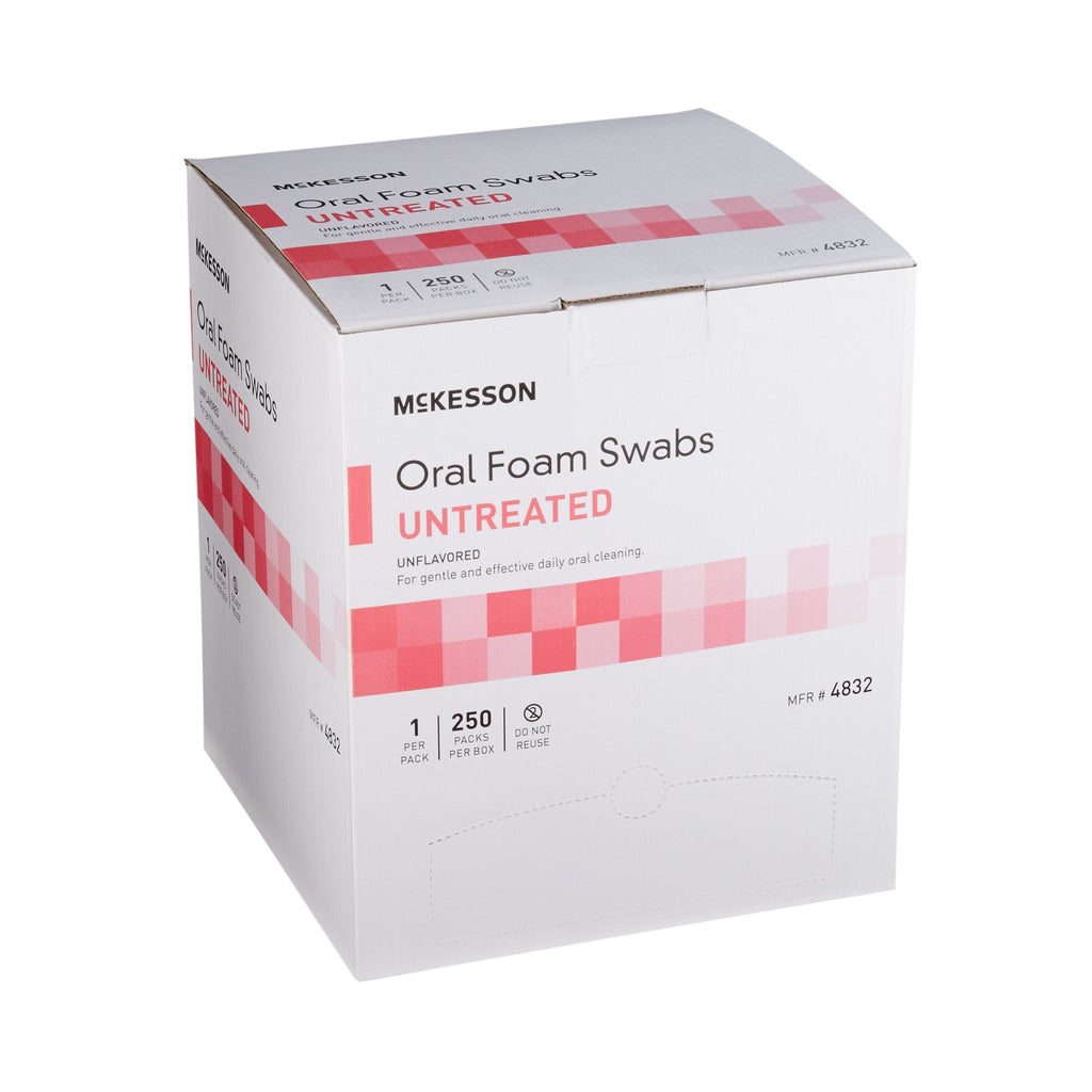 McKesson Oral Swabstick, Foam Tip, Untreated 4832