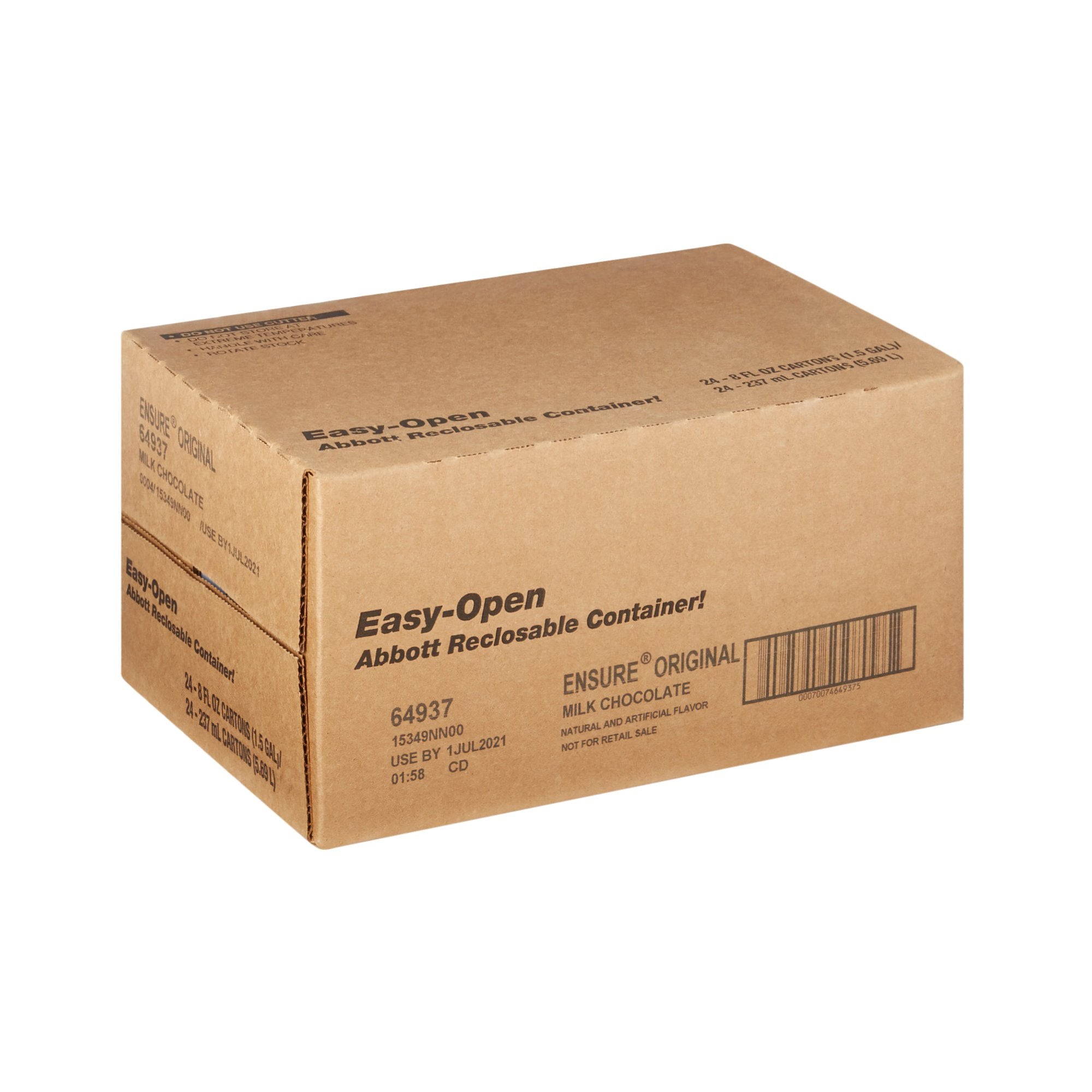 Ensure® Original Therapeutic Nutrition Shake, Chocolate, 8-ounce carton 64937