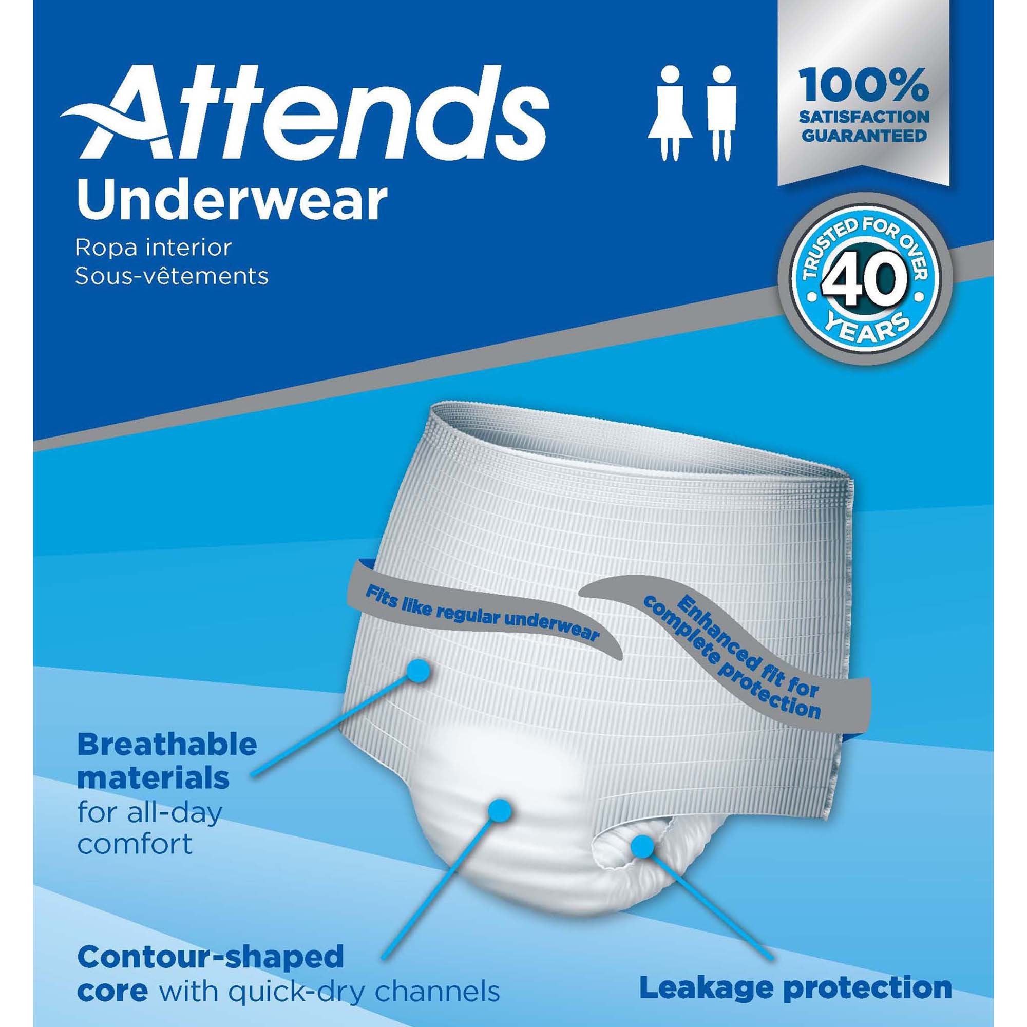 Attends® Extra Absorbency Underwear, Large AP0730