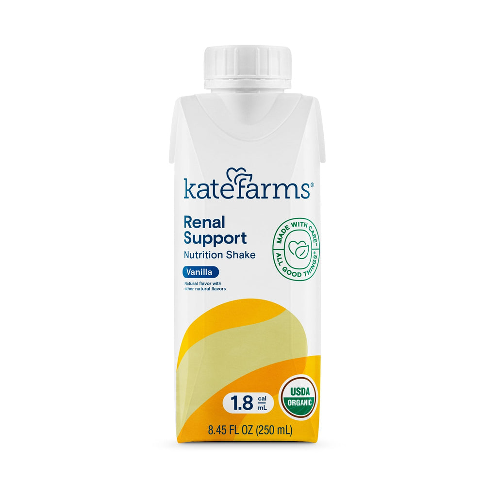 Kate Farms® Renal Support 1.8 Vanilla Nutrition Shake, 8.45-ounce carton 811112030652