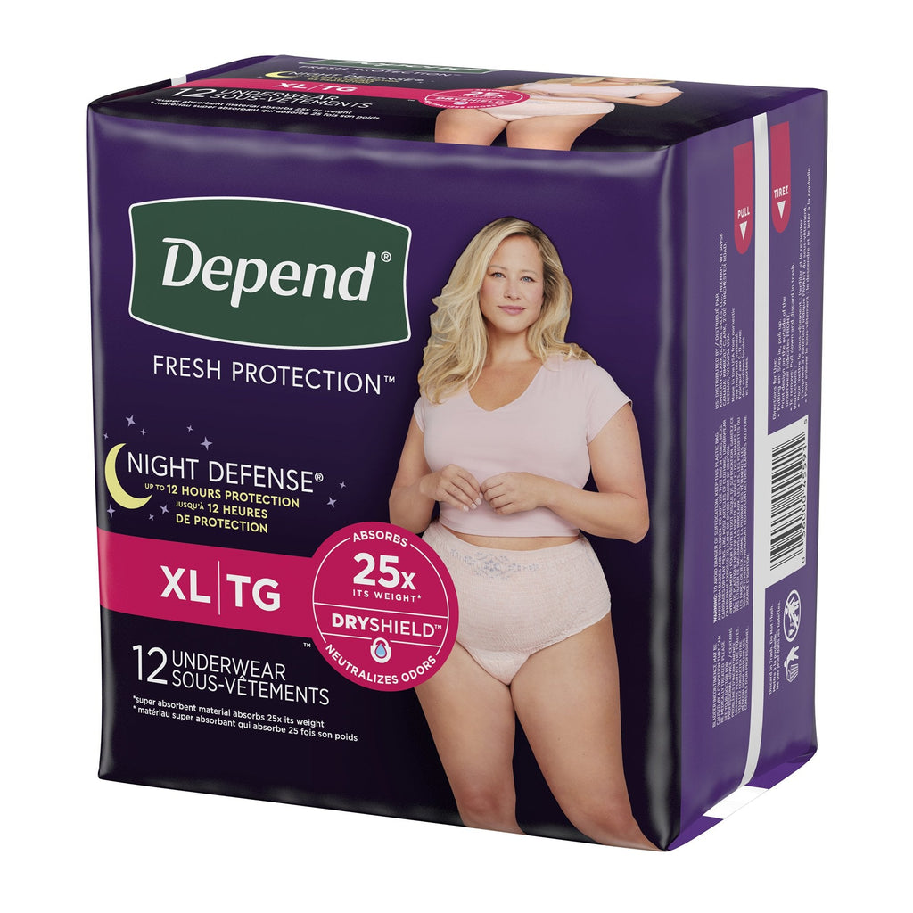 Depend® Night Defense® Women's Absorbent Underwear, X-Large 55154