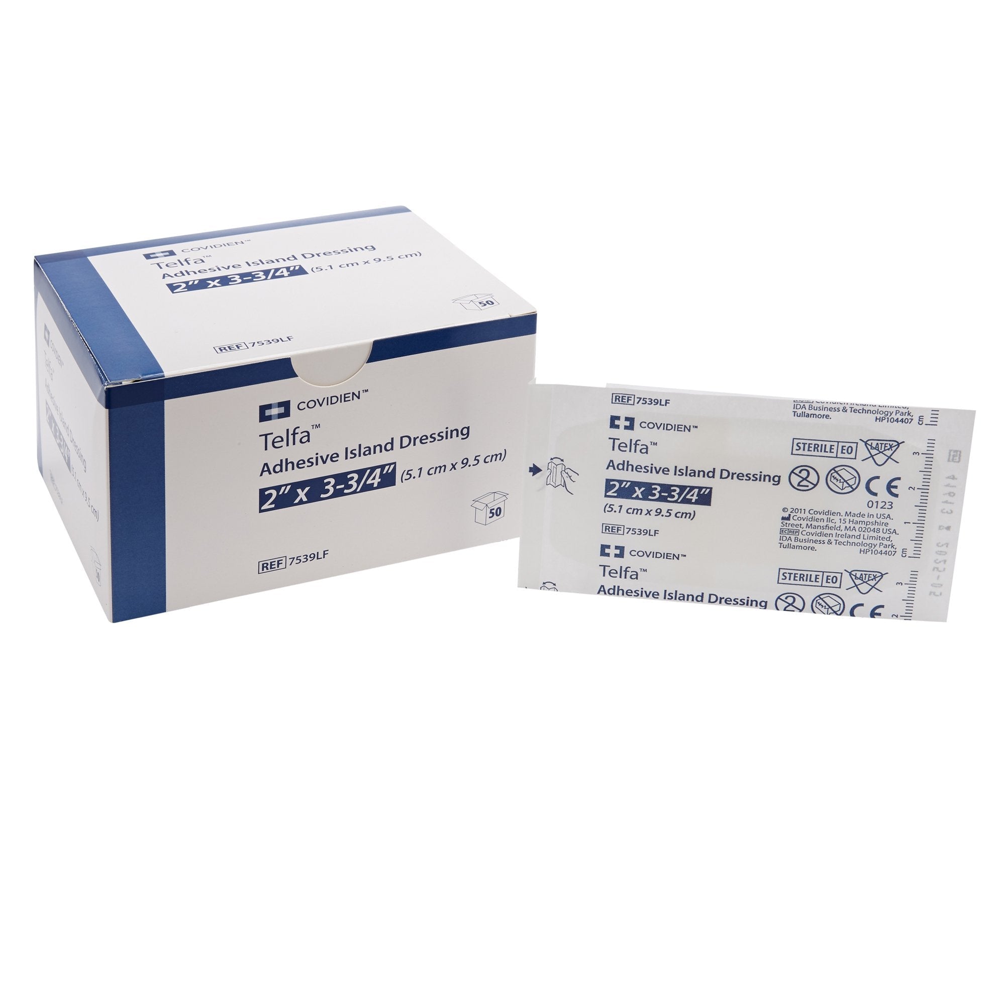 Telfa™ White Adhesive Strip, 2 x 3-3/4 Inch 7539LF