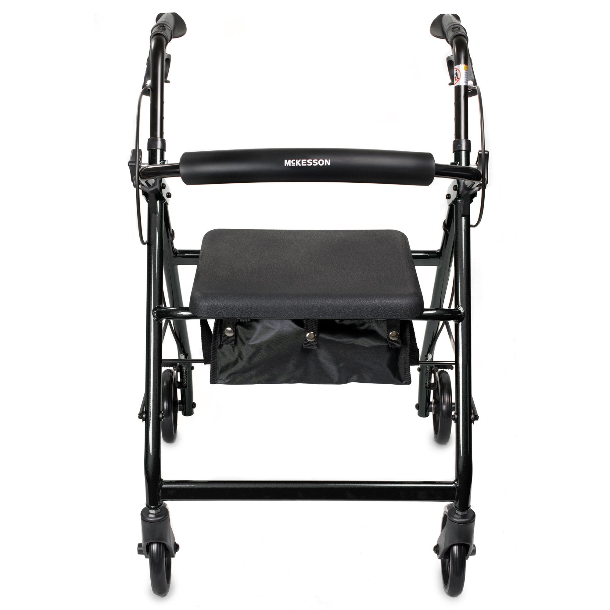 McKesson Folding Aluminum Four-Wheel Rollator, Black 146-R726BK