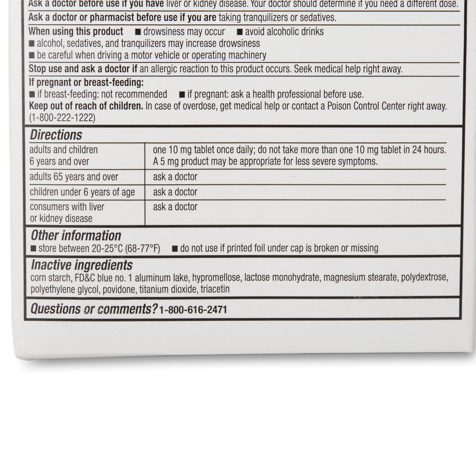Major® Cetirizine Antihistamine 00904671743