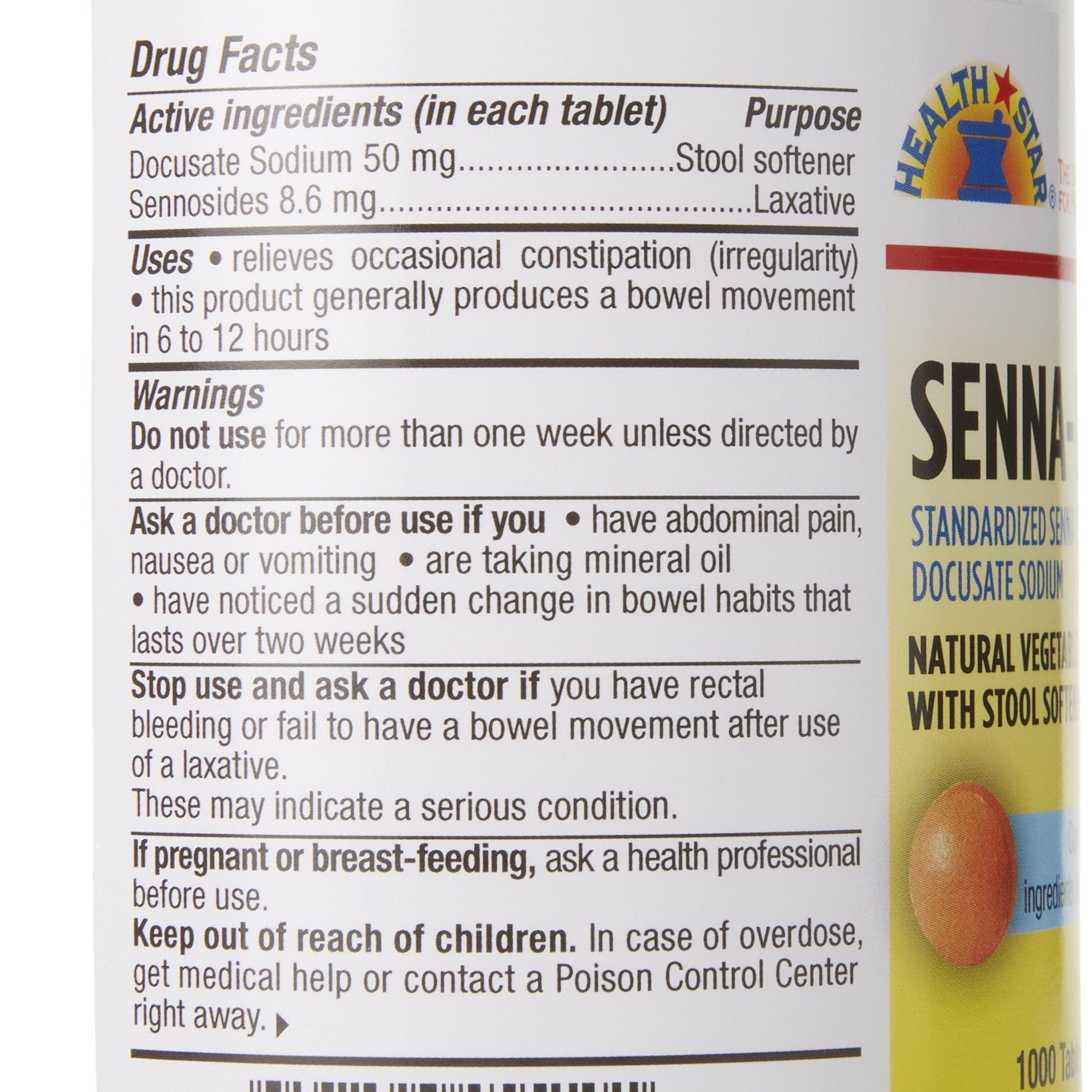 Geri-Care® Senna Plus Docusate Sodium / Sennosides Stool Softener 455-10-HST