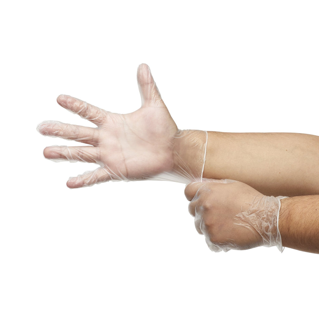 McKesson Vinyl Exam Glove, Extra Large, Clear 14-140