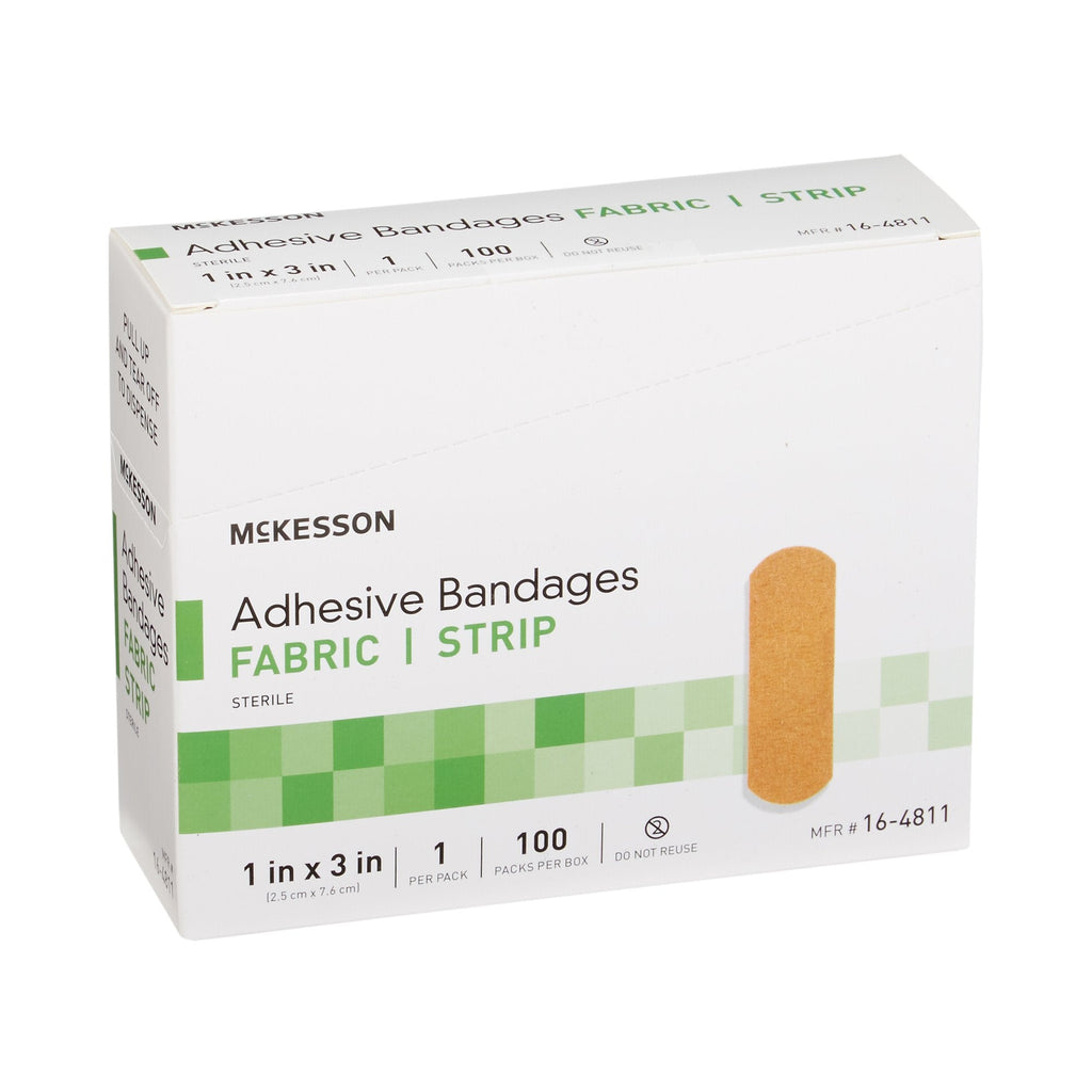 McKesson Tan Adhesive Strip, 1 x 3 Inch 16-4811