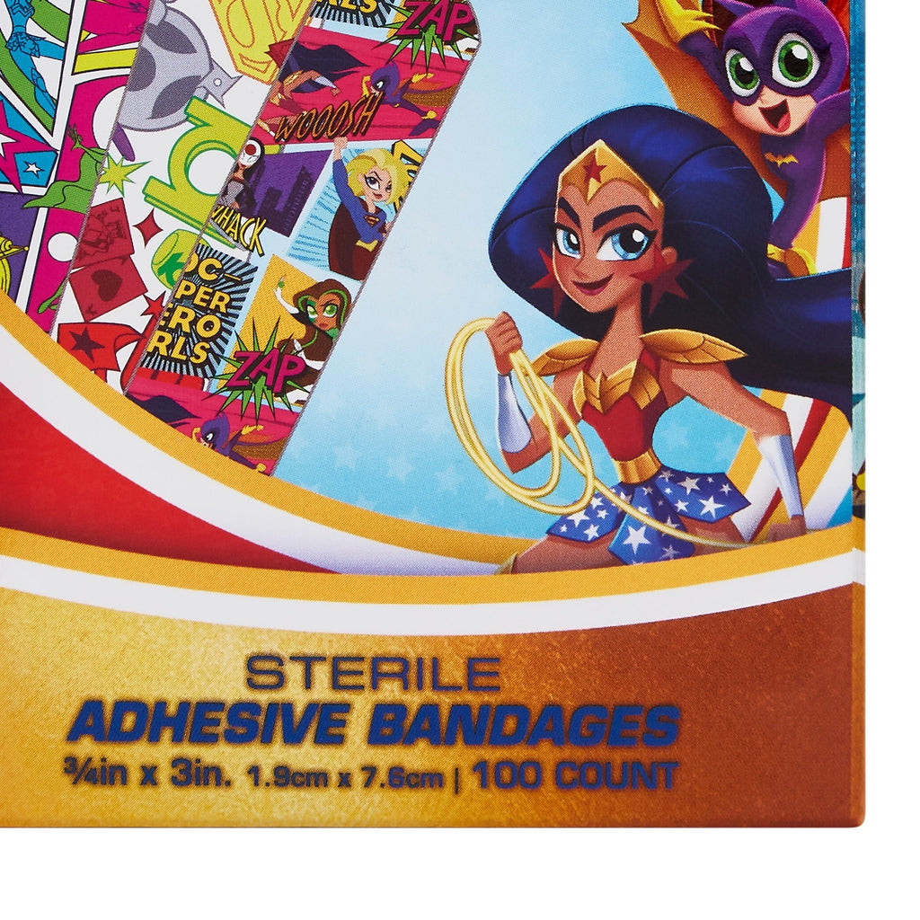 American® White Cross First Aid DC Super Hero Girls Kid Design Adhesive Strips 10859