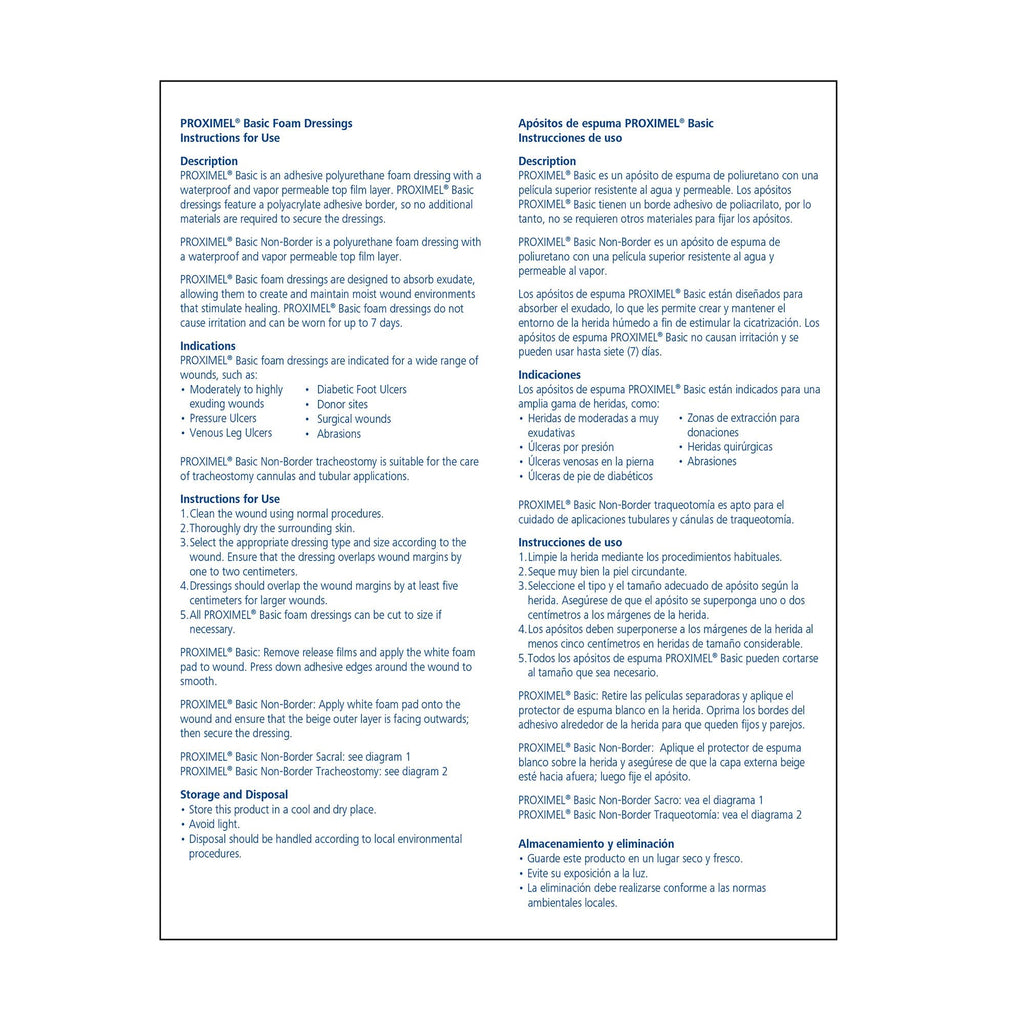 Foam Dressing Proximel® Basic Non-Border 4 X 4 Inch Without Border Waterproof Film Backing Nonadhesive Square Sterile 15713107