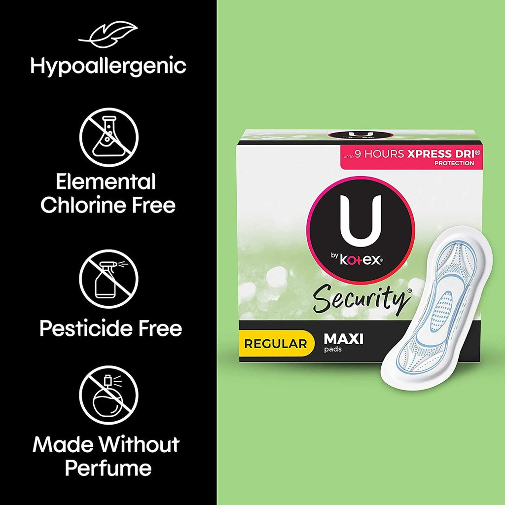 Rebranded Packaging for U by Kotex® Security® Maxi Pad, Heavy Absorbency 03906