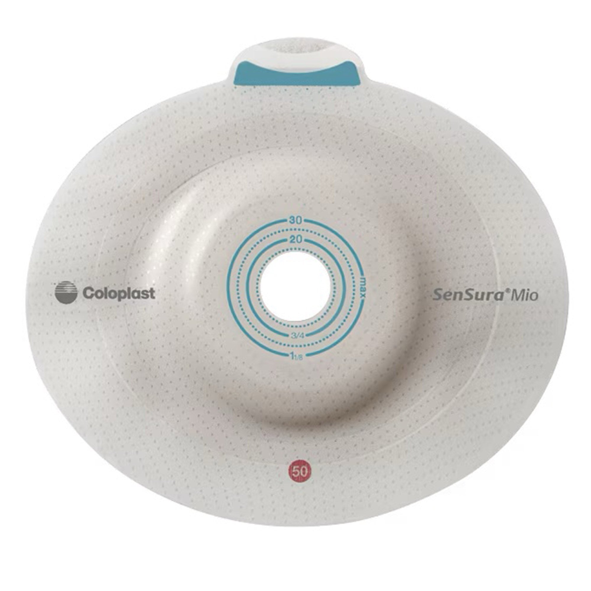 SenSura® Mio Click Convex Light Ostomy Barrier, 31 mm Stoma Opening, Blue Match 16923