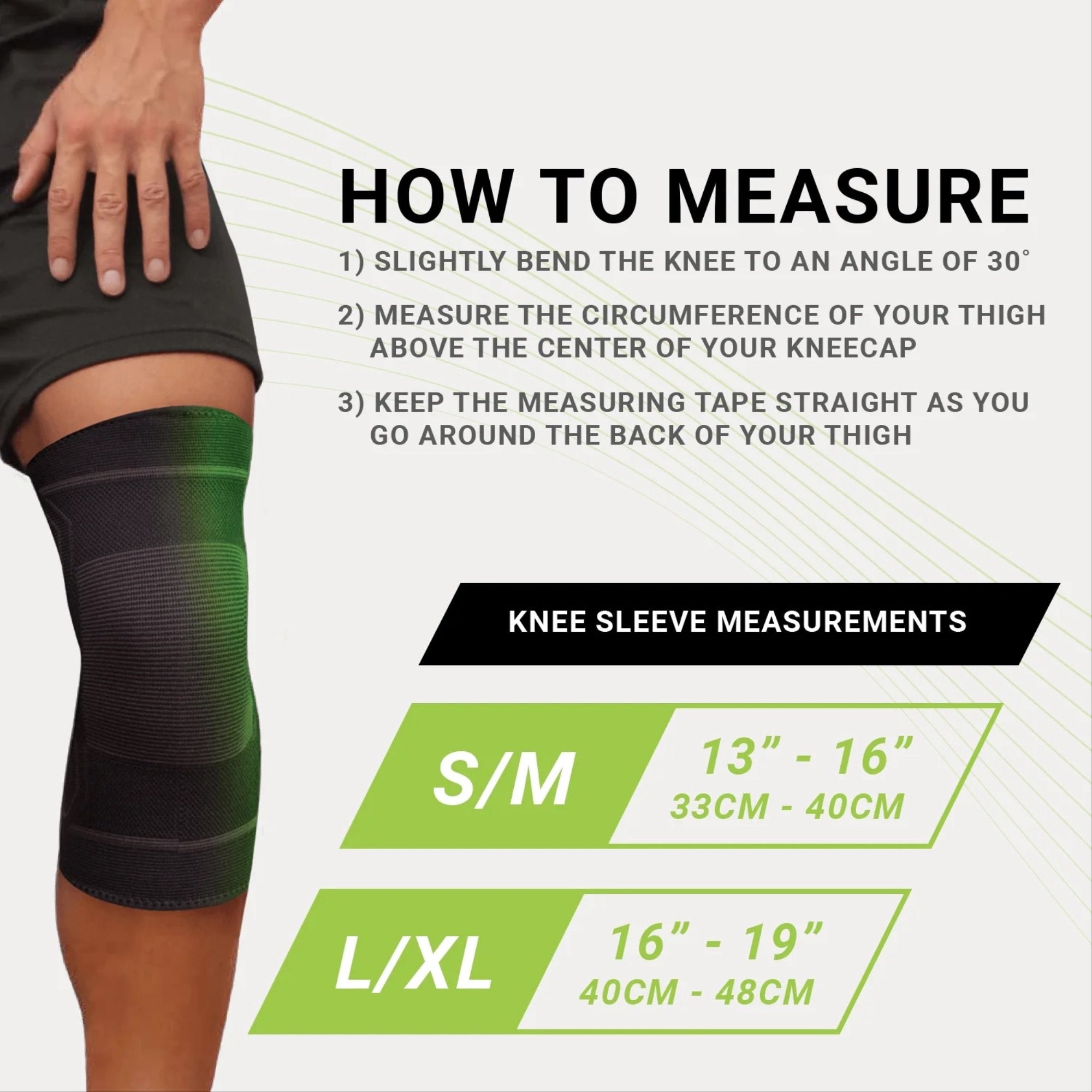 Green Drop™ Infused Compression Sleeve Knee Support, Small/Medium KNE-1452