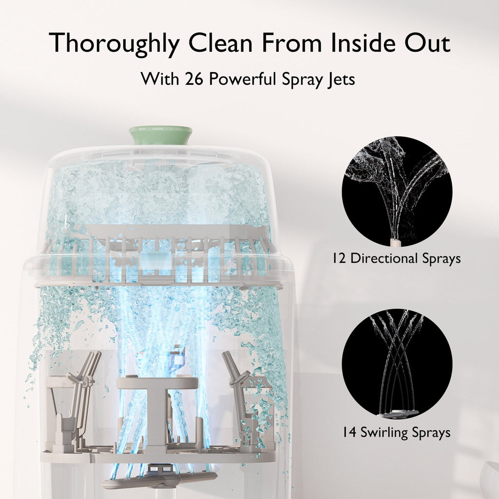 Baby Bottle Washer and Sterilizer Momcozy CleanPal Pro For Baby Bottles BS003-GW10NB