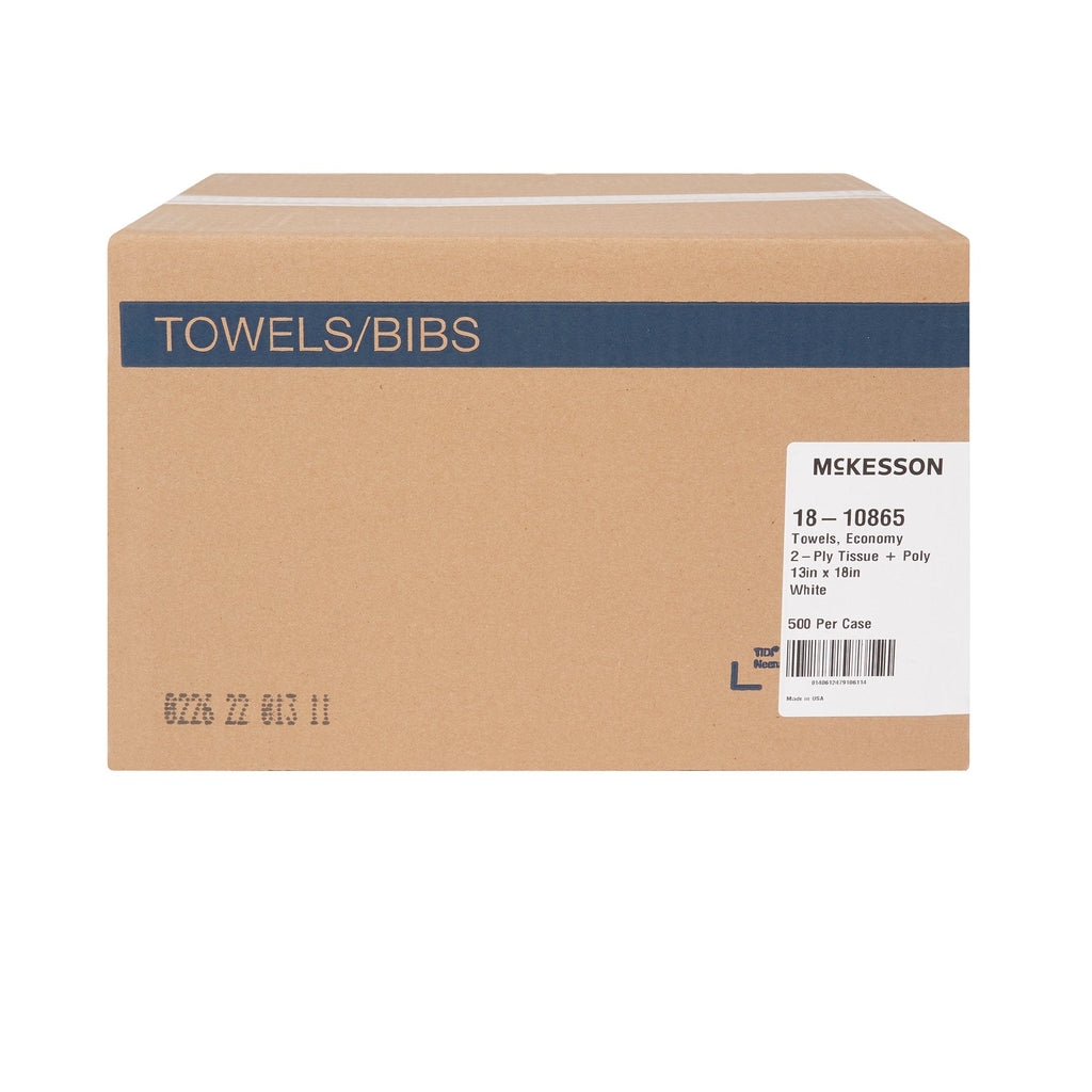 McKesson Nonsterile White Procedure Towel, 13 x 18 Inch 18-10865