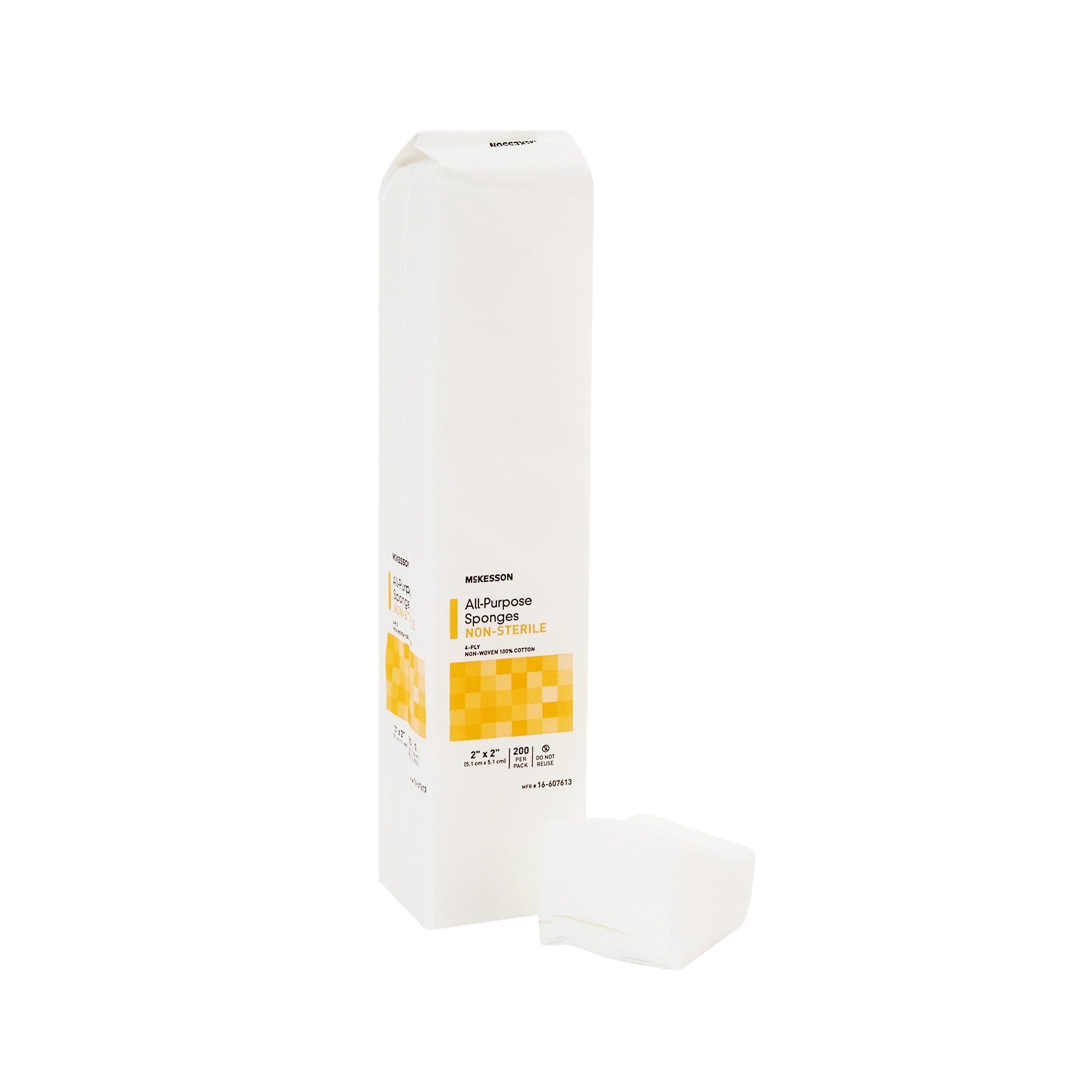 McKesson Nonwoven Sponge, 2 x 2 Inch, 4-Ply 16-607613