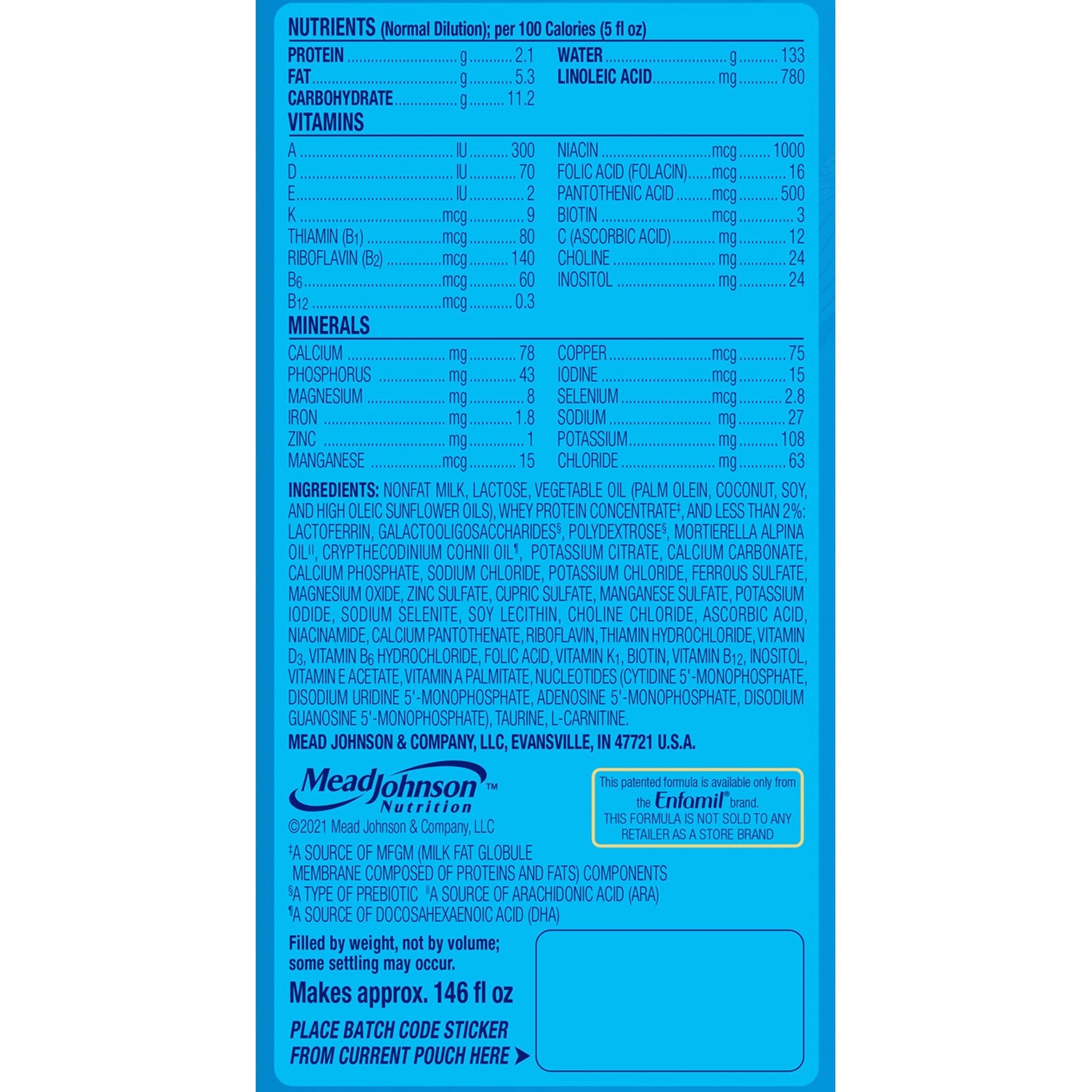 Enfamil™ Enspire™ Infant Formula, 20.5-ounce canister 195306