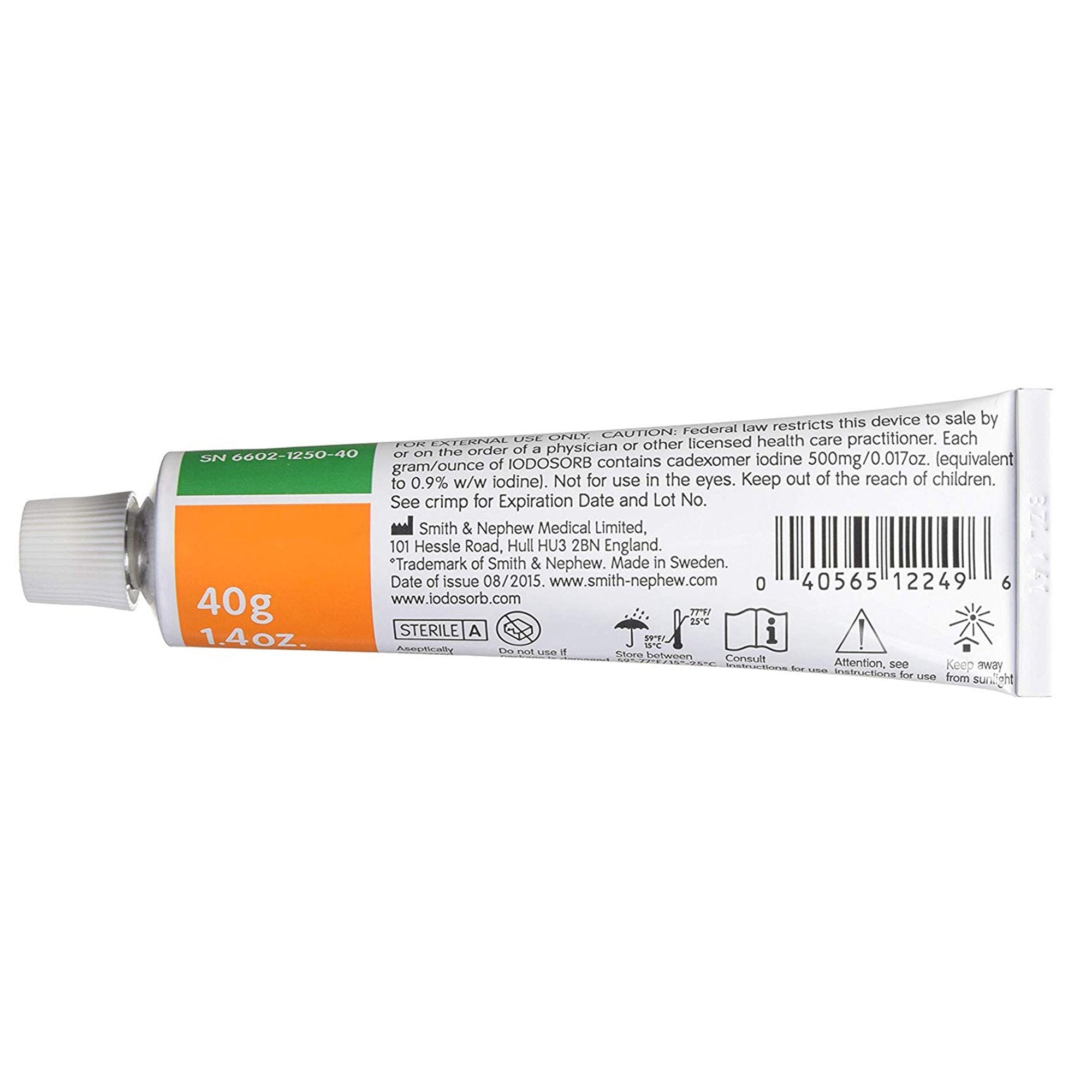 Iodosorb Antimicrobial Wound Gel, 40-gram tube 6602125040