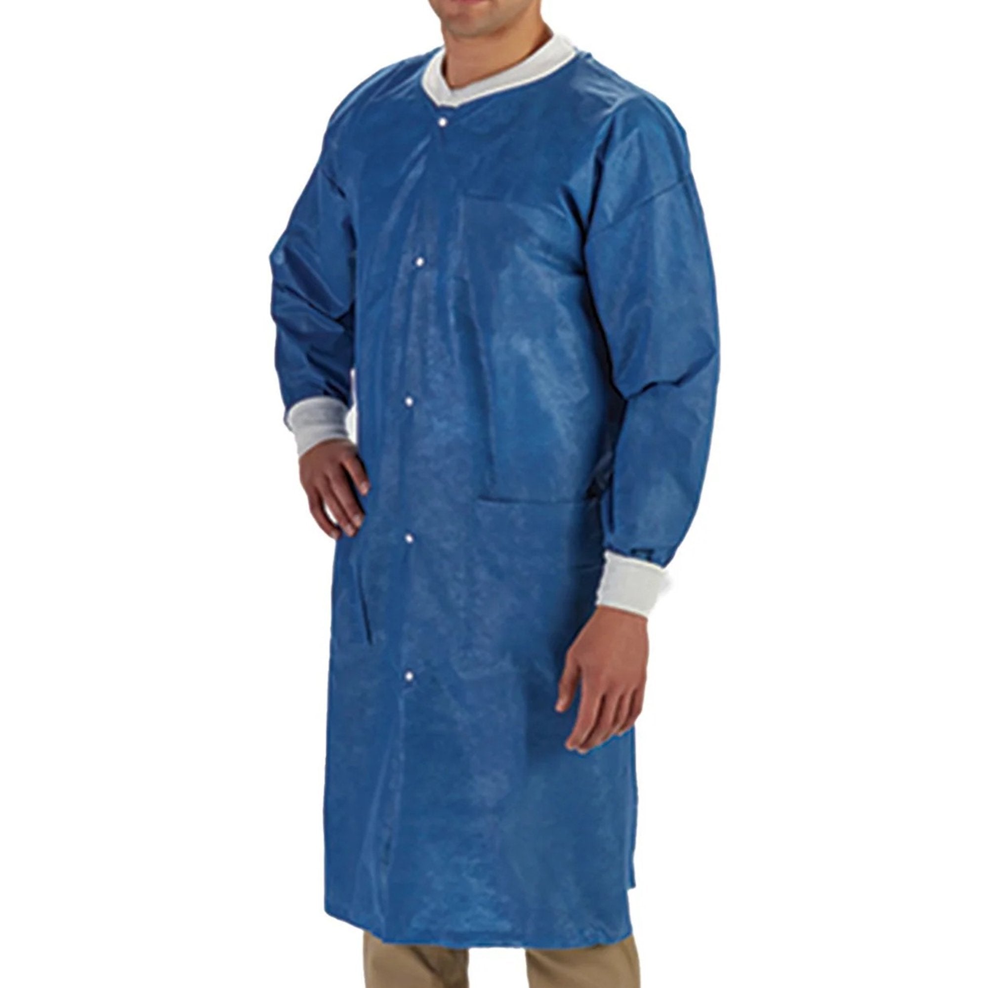 LabMates® Lab Coat, Small, Blue 85177