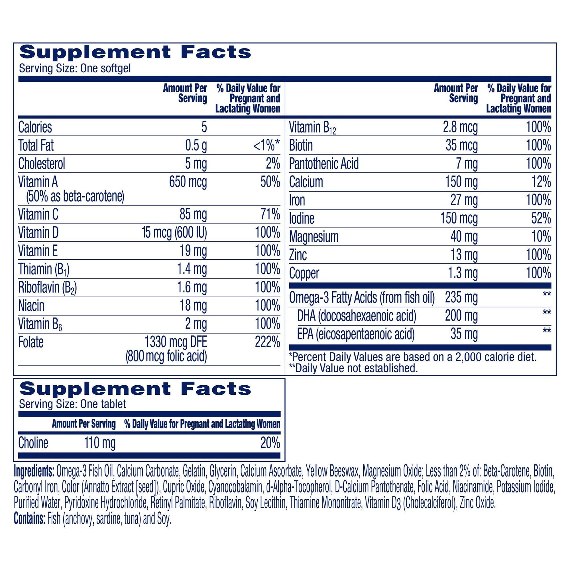 One A Day Prenatal Advanced Softgels and Tablets 1650058657
