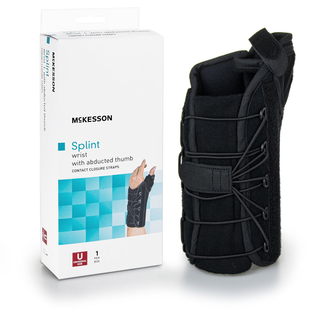 McKesson Left Wrist Splint with Abducted Thumb, One Size Fits Most 155-81-87490