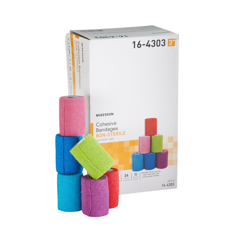 McKesson Self-adherent Closure Cohesive Bandage, 3 Inch x 5 Yard 16-4303