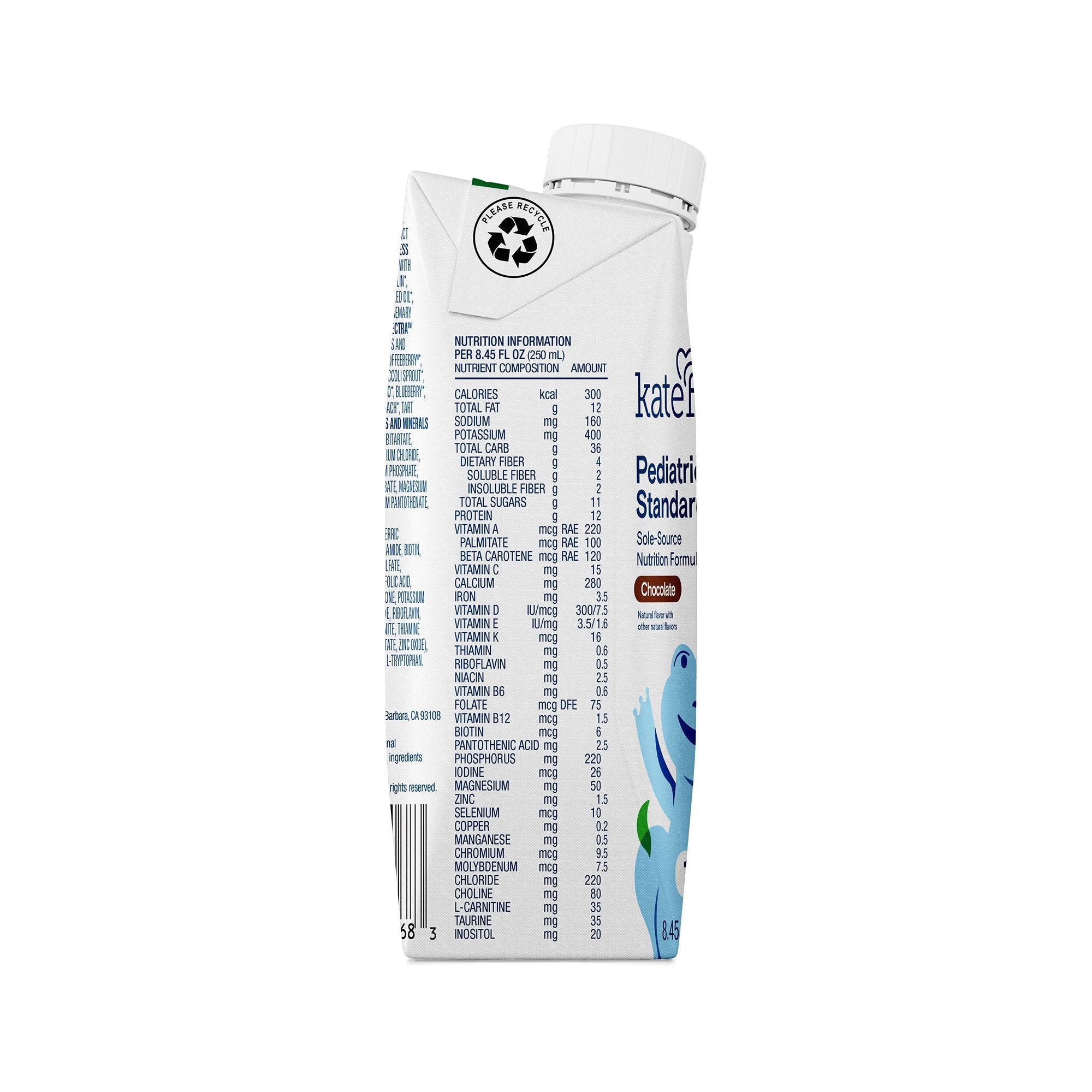 Kate Farms® Pediatric Standard 1.2 Sole-Source Formula, Chocolate, 8.45-oz 811112030713