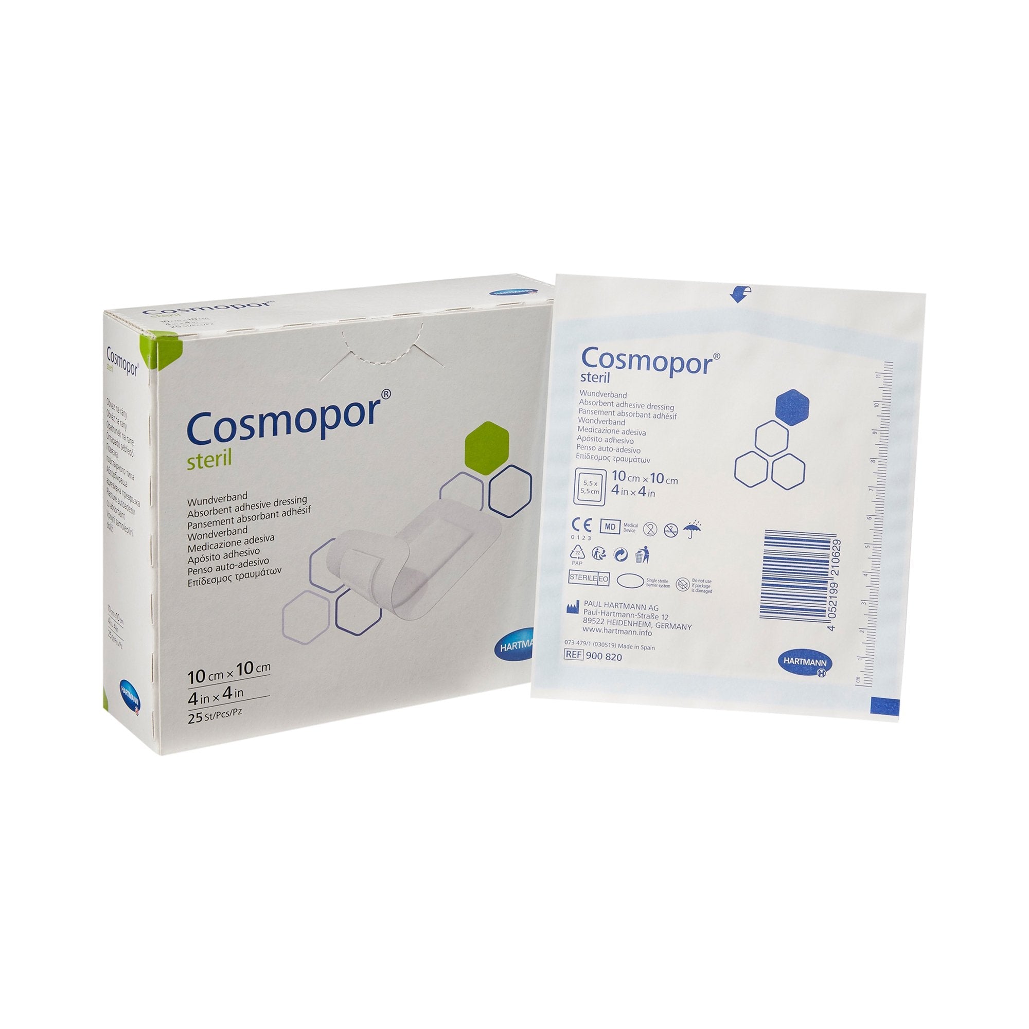 Cosmopor® Adhesive Dressing, 4 x 4 Inch 900820