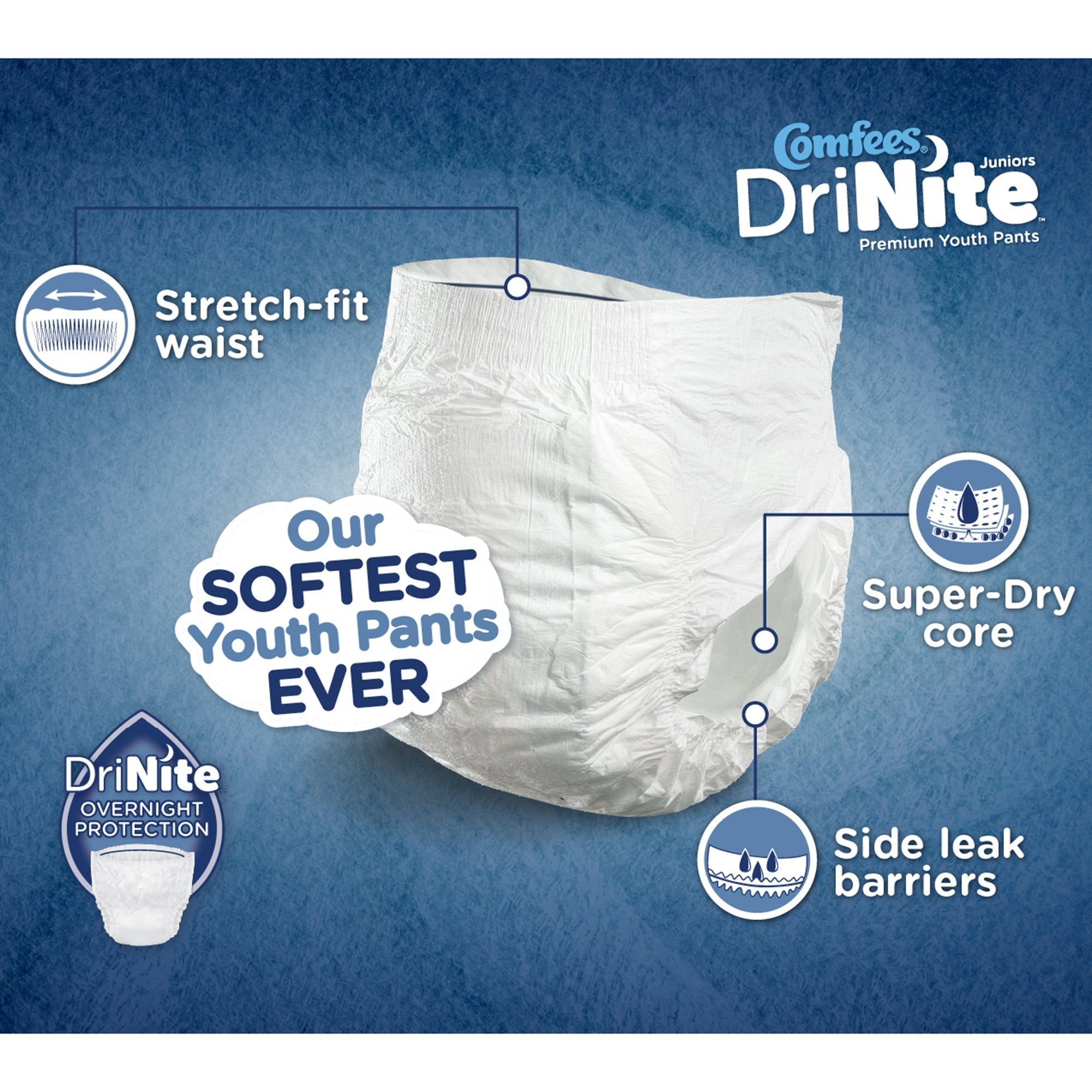 Comfees® DriNite® Juniors Absorbent Underwear, Small / Medium CMF-YSM