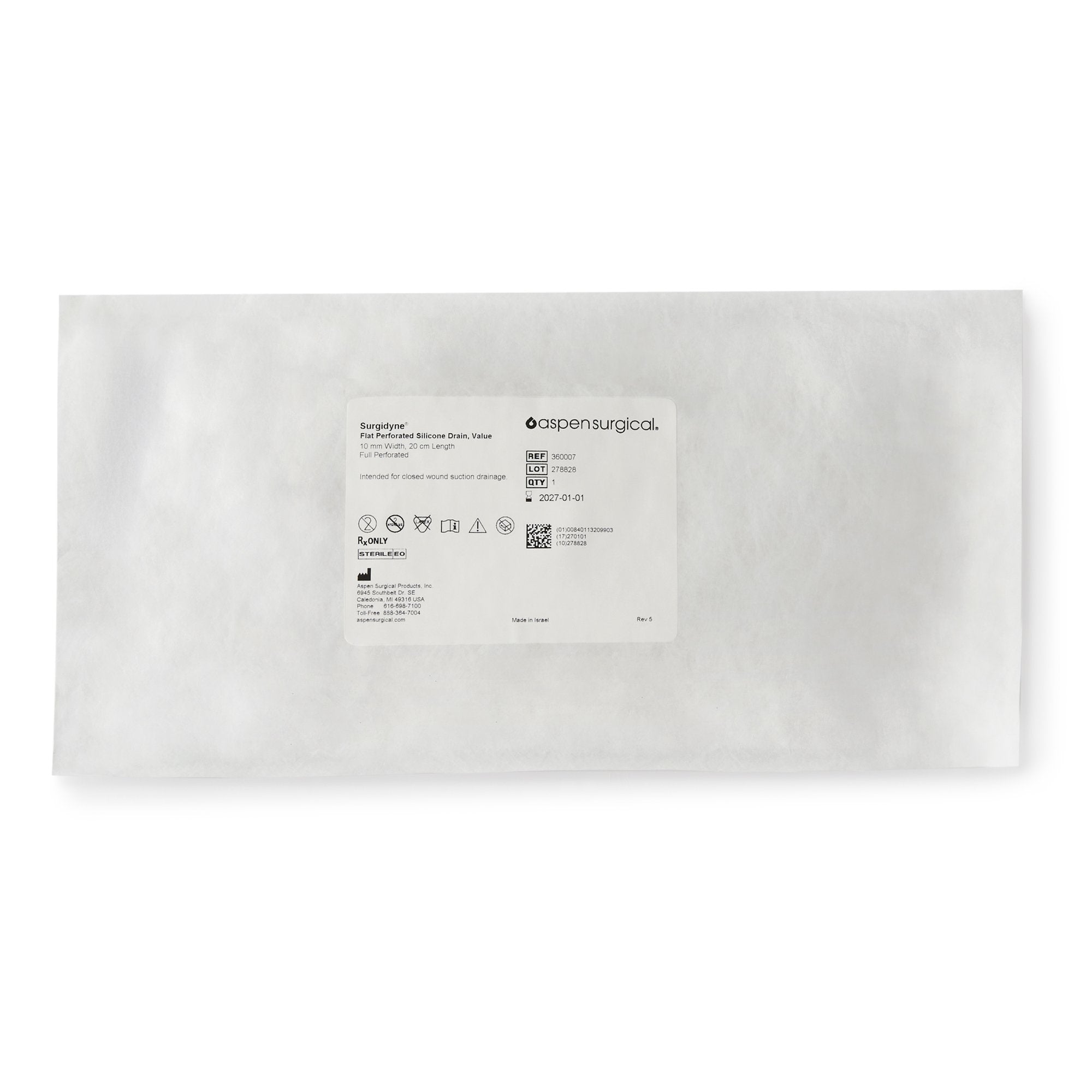 McKesson Wound Drain Tube, 10 Fr., 20-centimeter Length 360007
