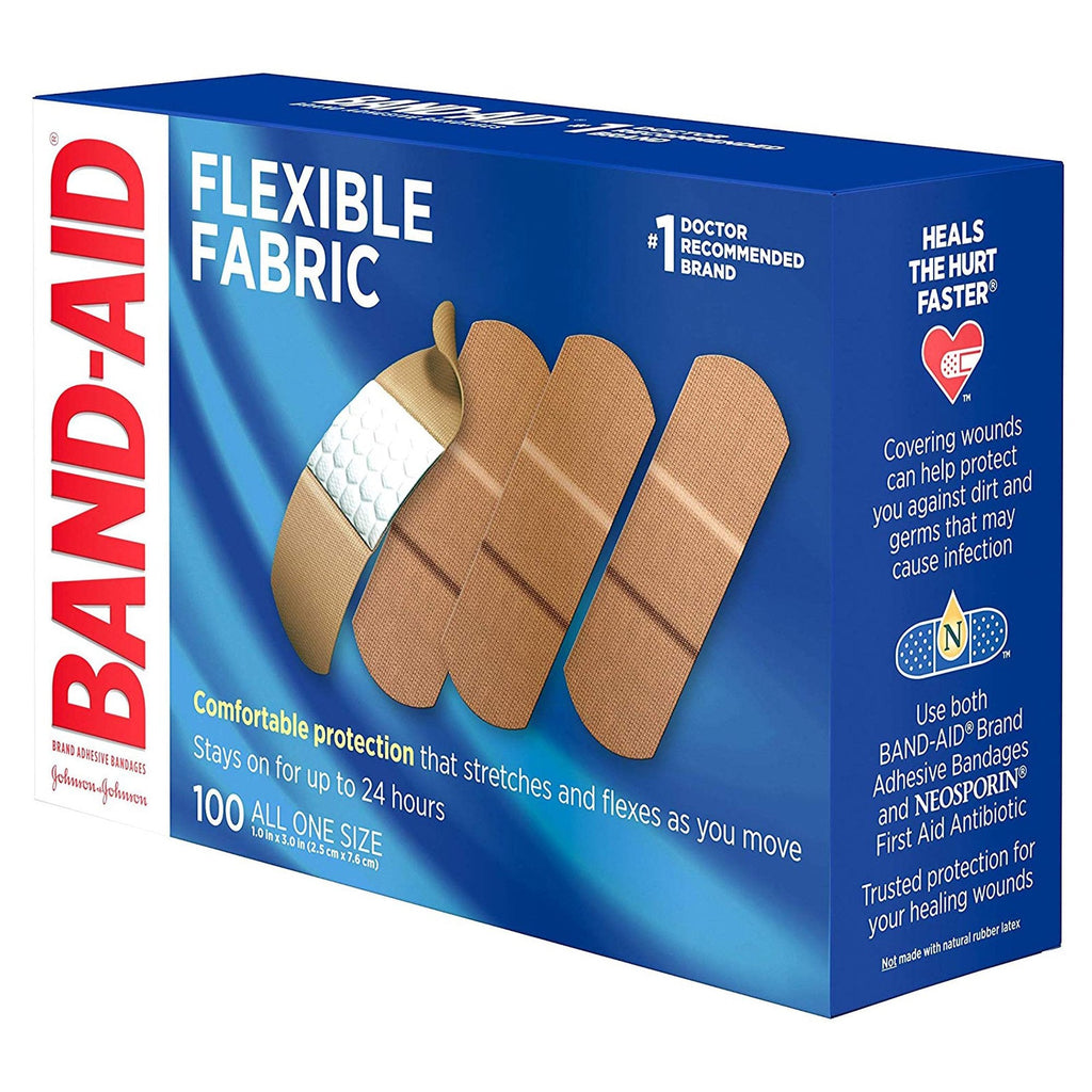 Band-Aid® Flexible Fabric Tan Adhesive Strip, 1 x 3 Inch 100444400