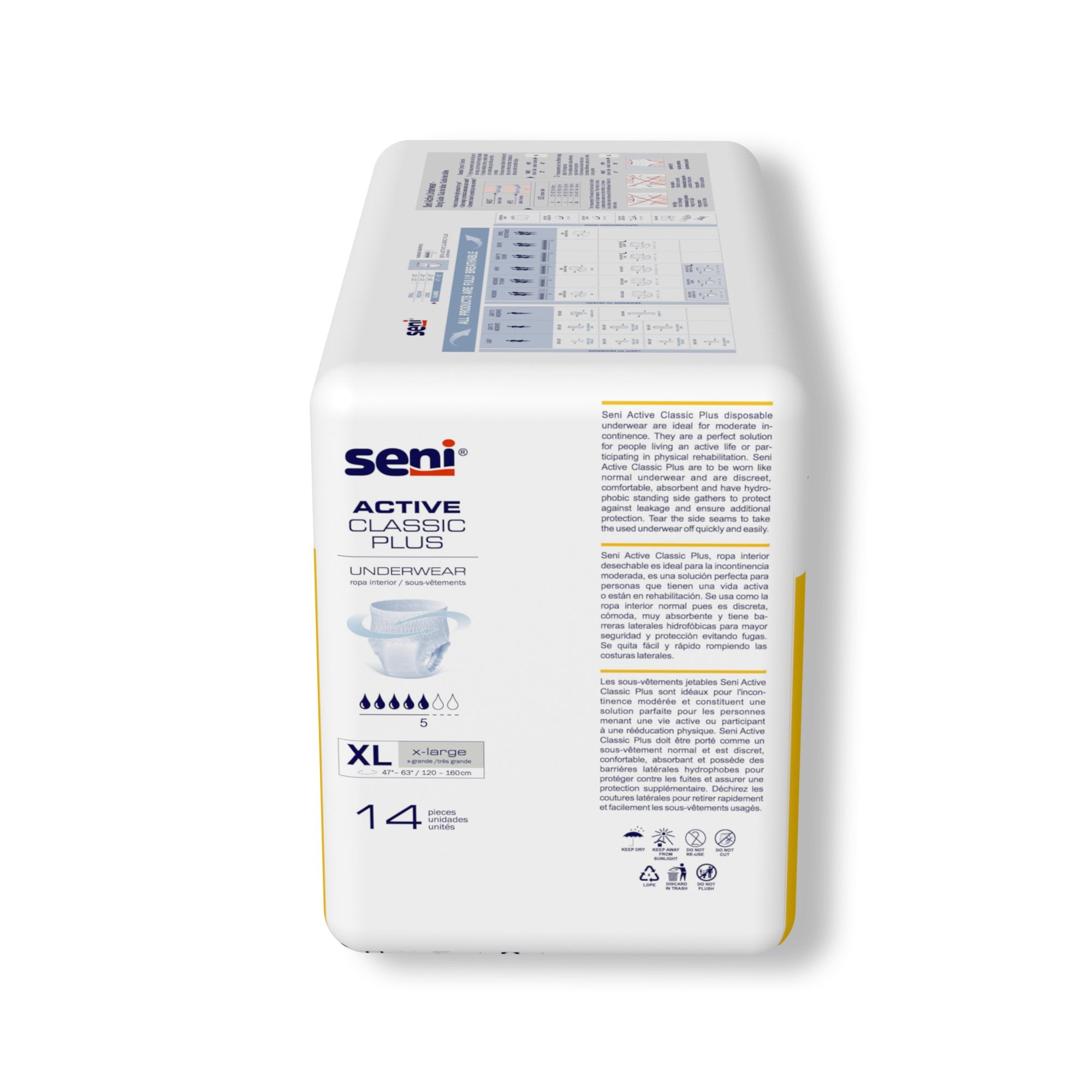 Seni® Active Classic Plus Moderate Absorbent Underwear, Extra Large S-XL14-AC2