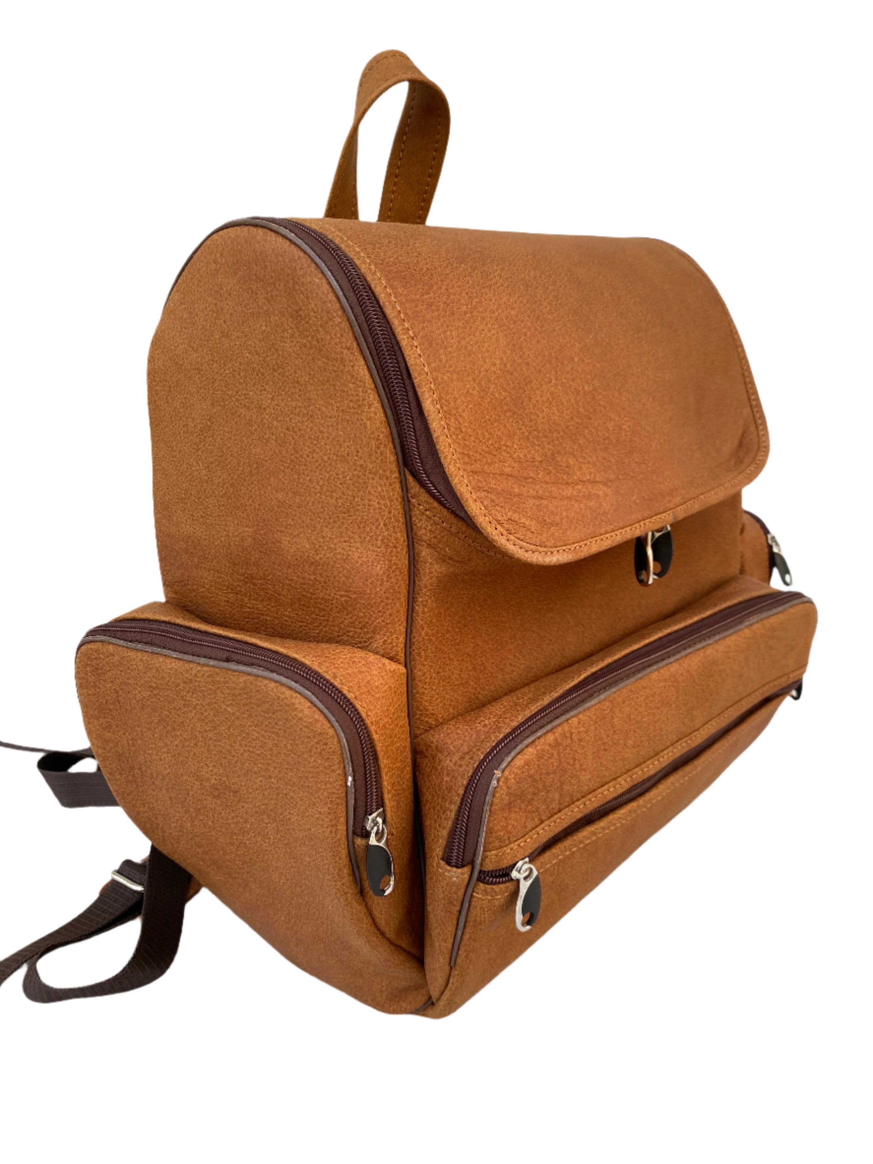 Premium Full Grain Leather Backpack: Classic Style & Durability"