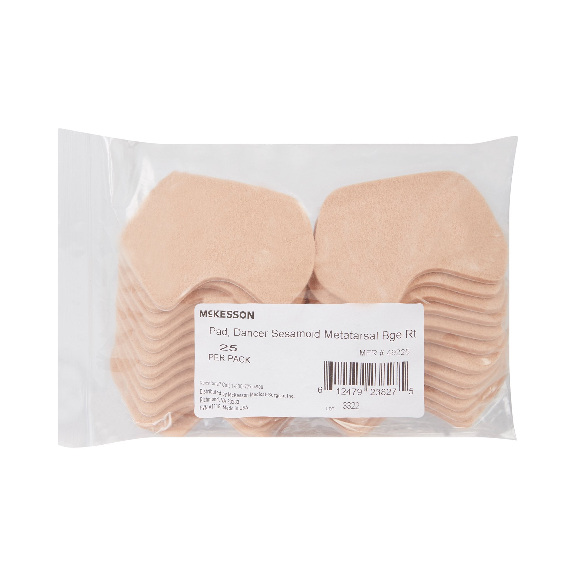 McKesson Dancer Sesamoid Pad for Right Feet 49225