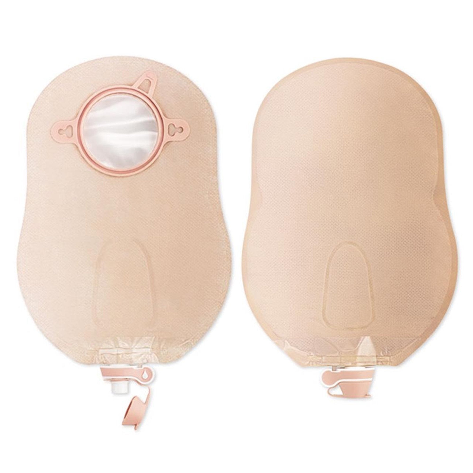 New Image™ 18404 Two-Piece Transparent Urostomy Pouch, 70 mm Flange, Blue Match 18404