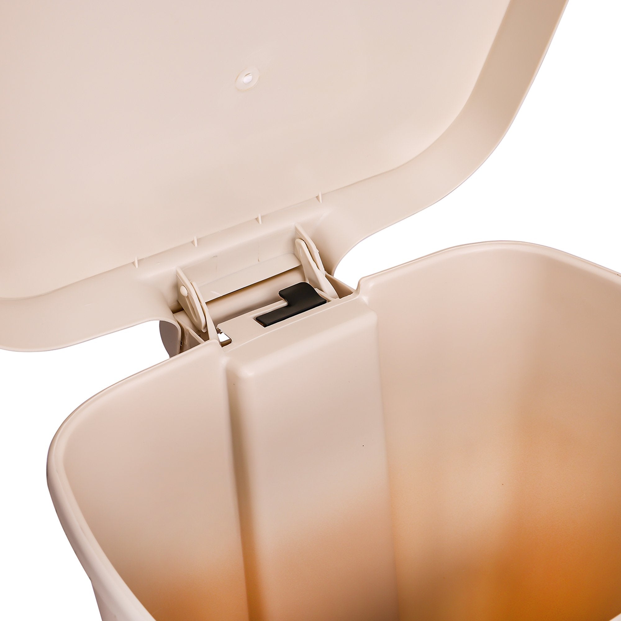 McKesson Waste Can with Step-On Pedal, Plastic, Beige, 15.16 x 14.76 x 26.57 Inch 16-25268