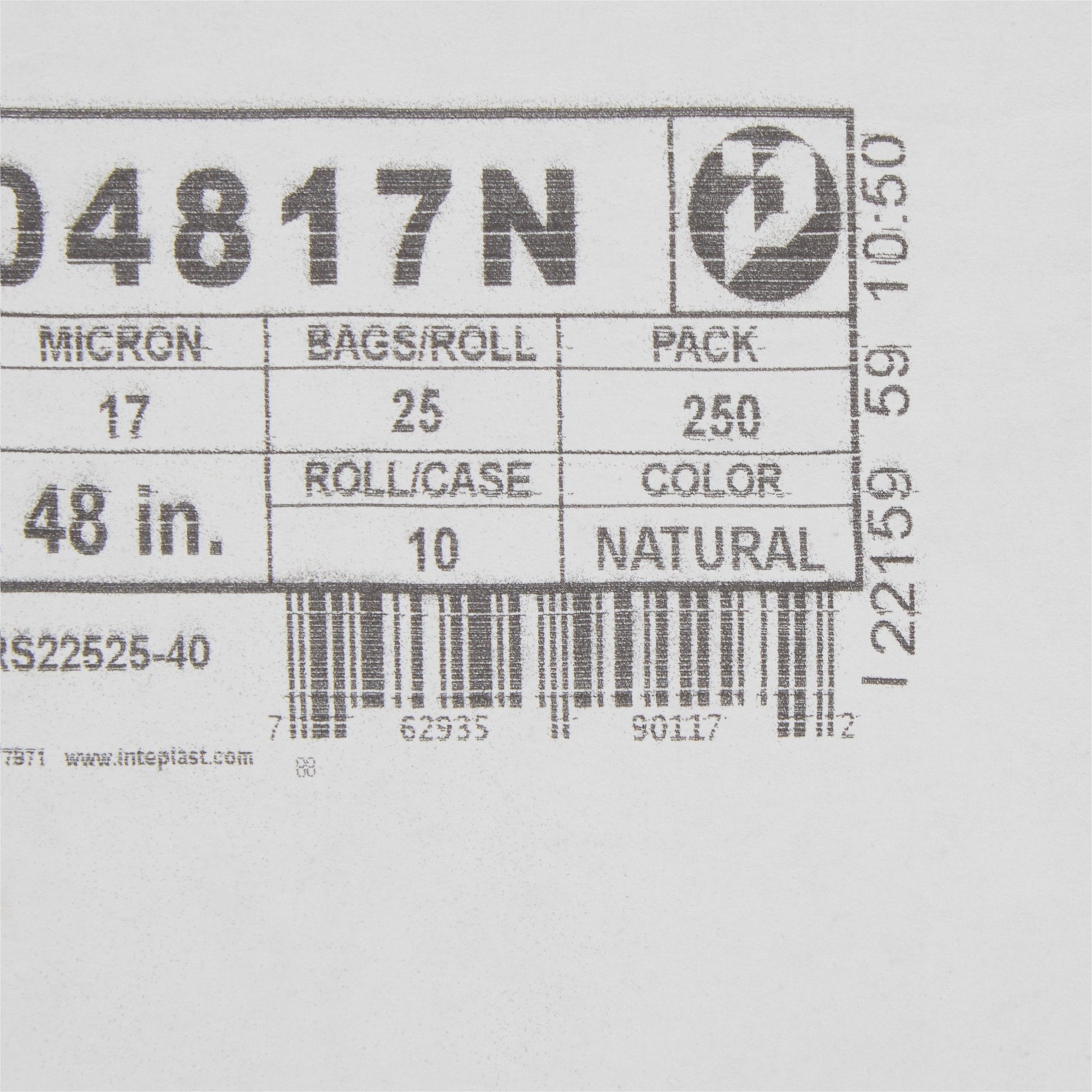 McKesson Extra Heavy Duty Clear Trash Bag, 45 gal, 17 Mic S404817N