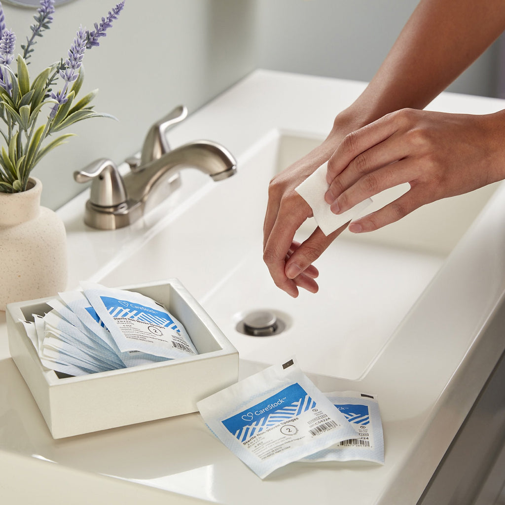 CareStock™ Sterile Nonwoven Sponge, 2 x 2 Inch, 4-Ply CS4224