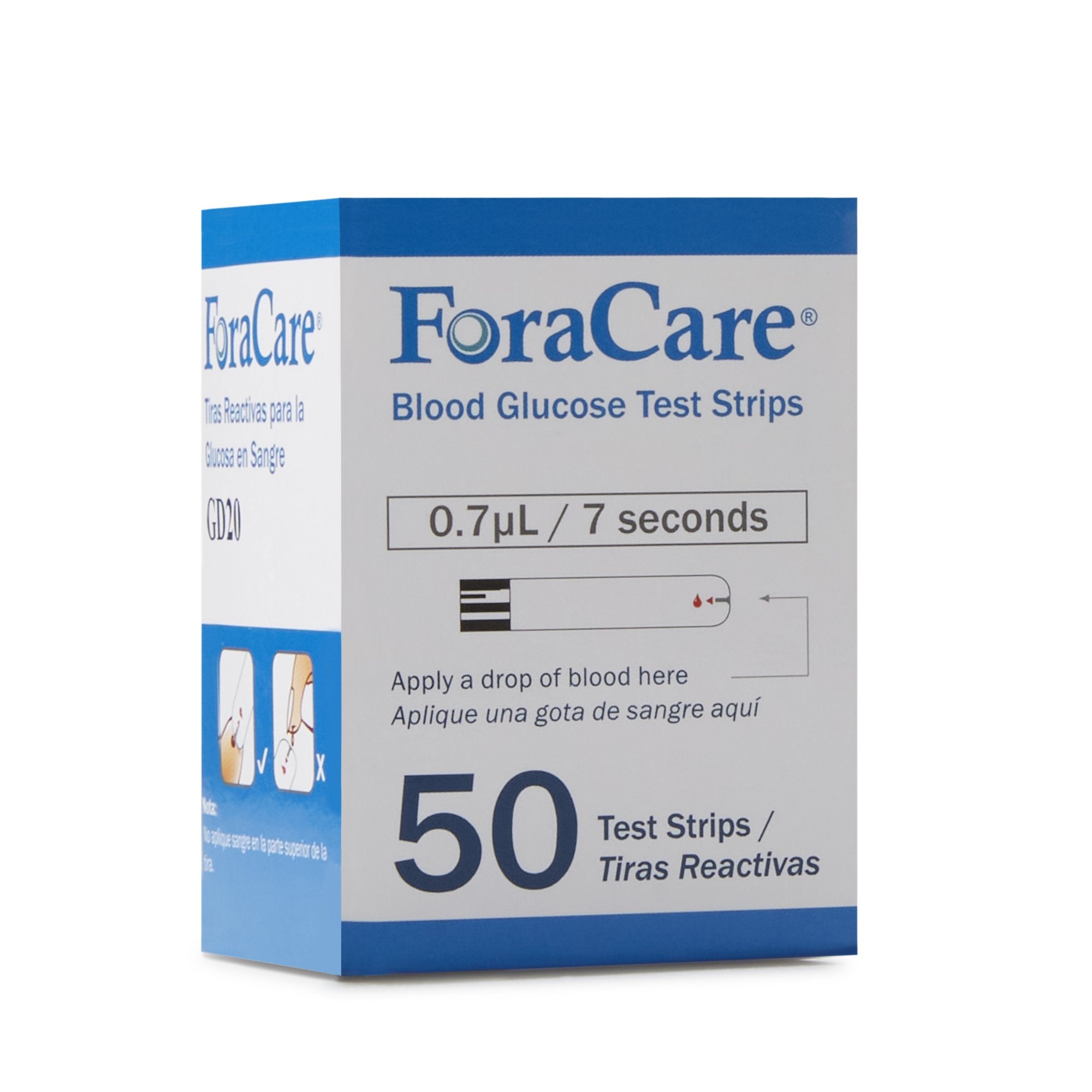 FORA GD20 Blood Glucose Test Strips GD20FS50
