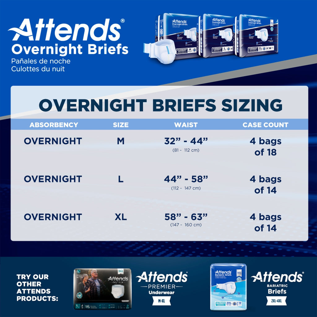 Attends® Briefs with Overnight Protection, X-Large DDEW40
