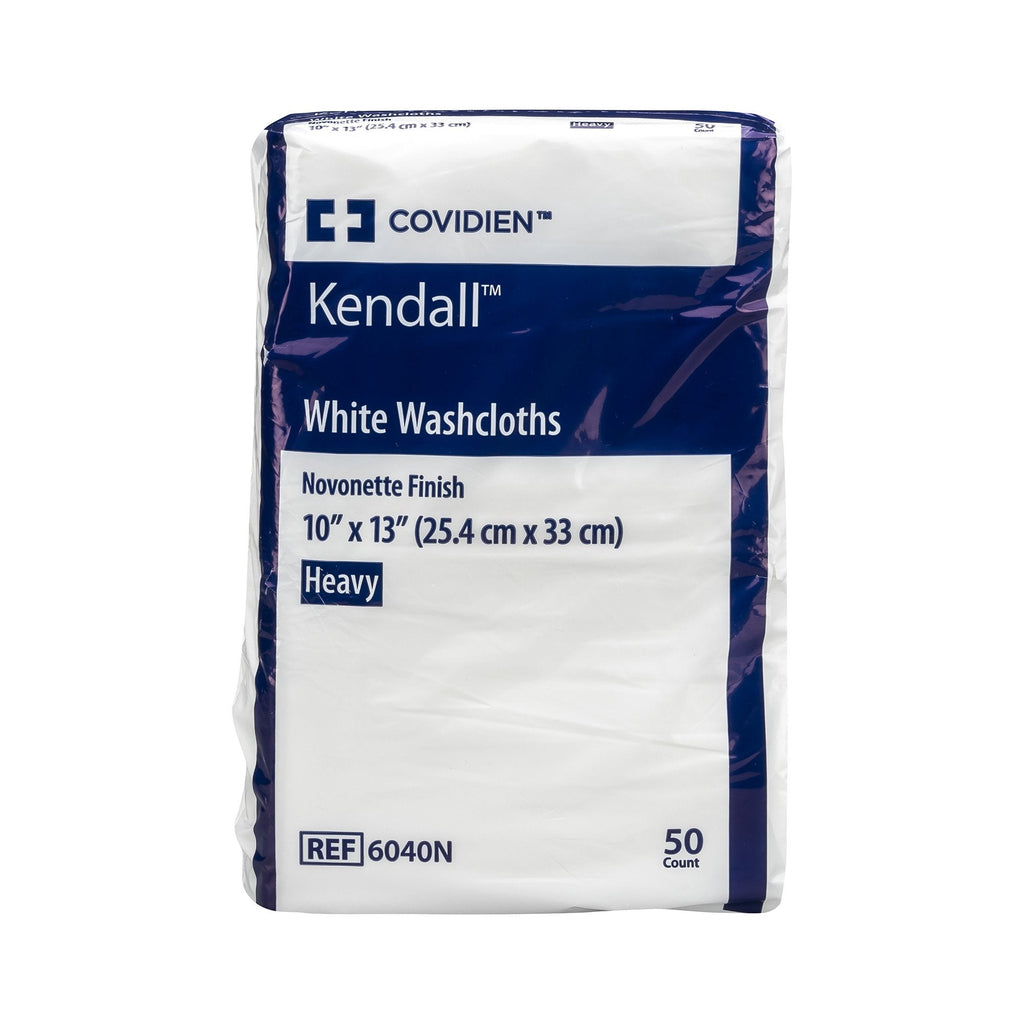 Kendall™ White Washcloth, 10 x 13 Inch 6040N
