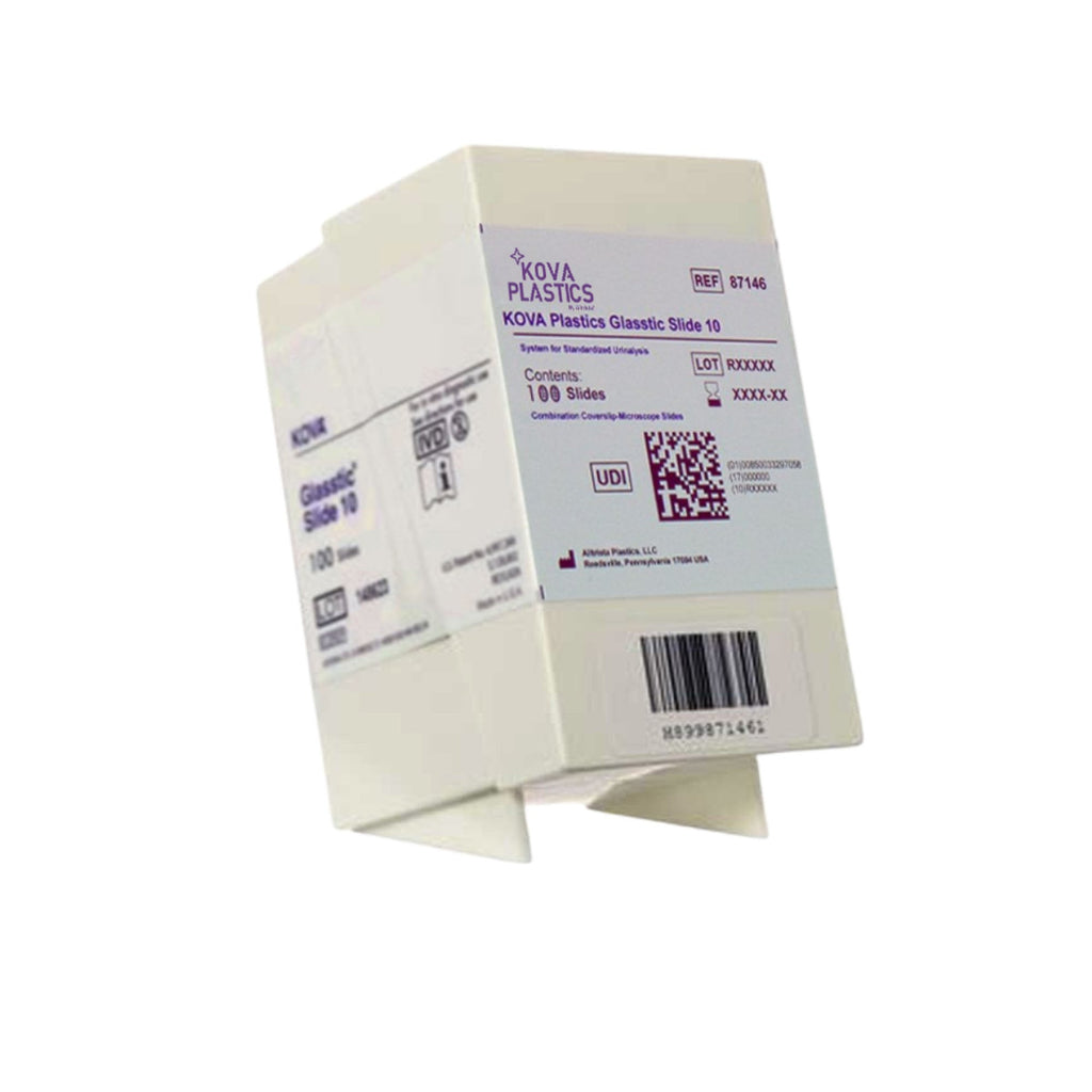 KOVA® Glasstic® Urinalysis Microscope Slide, 10-Chamber without Grid 87146E